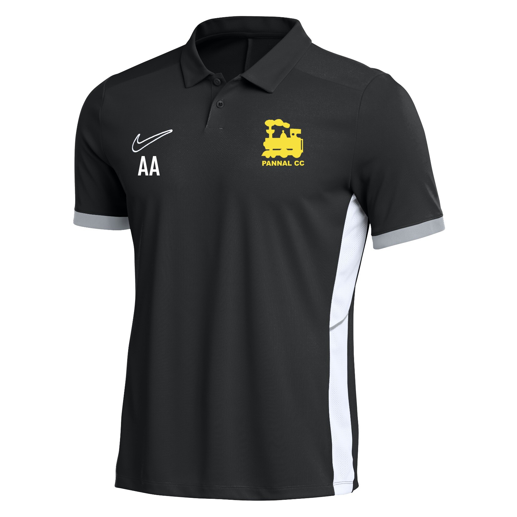 Nike Dri-FIT Academy 25 Polo - Black/White/White