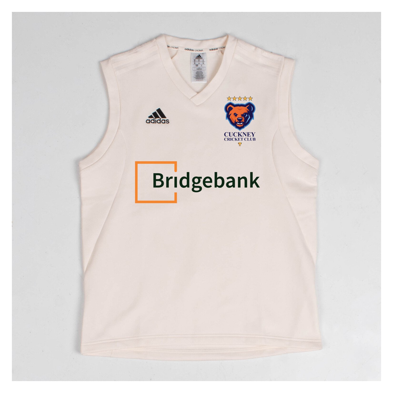 adidas-SS Elite Sleeveless Cricket Sweater - Chalk