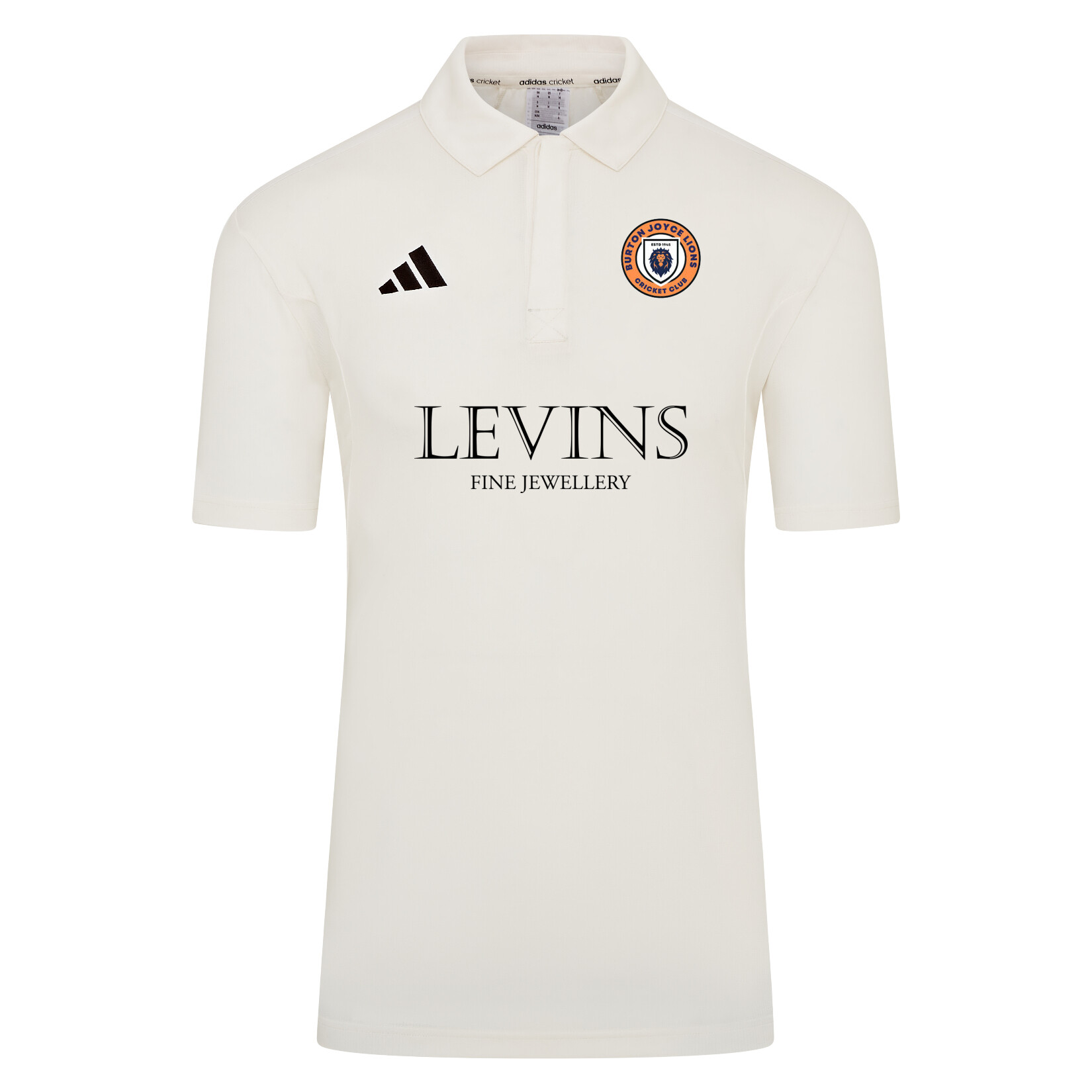 adidas-SS Elite Short Sleeve Cricket Shirt - Ivory/White