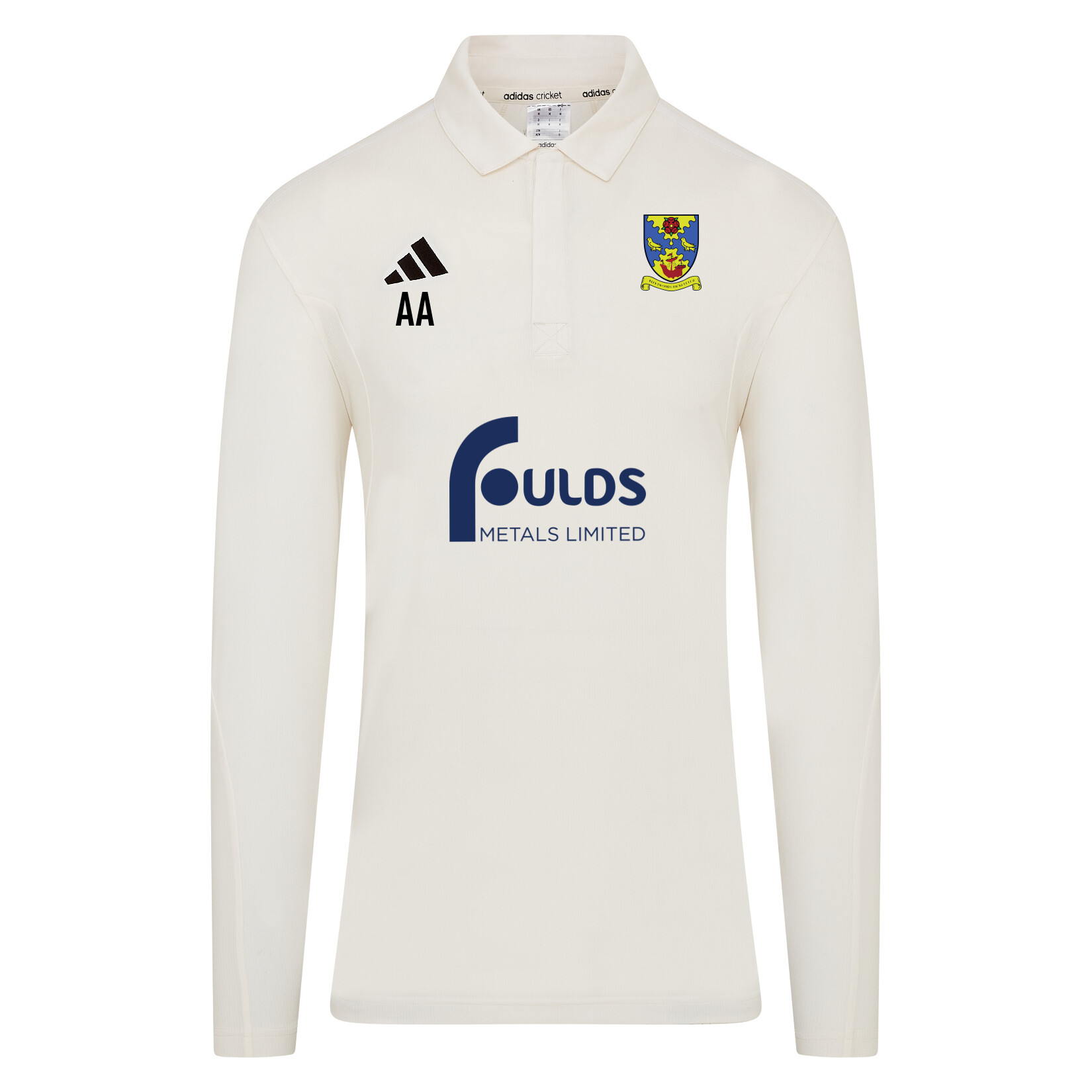 adidas-SS Elite Long-Sleeve Polo Shirt - Ivory/White