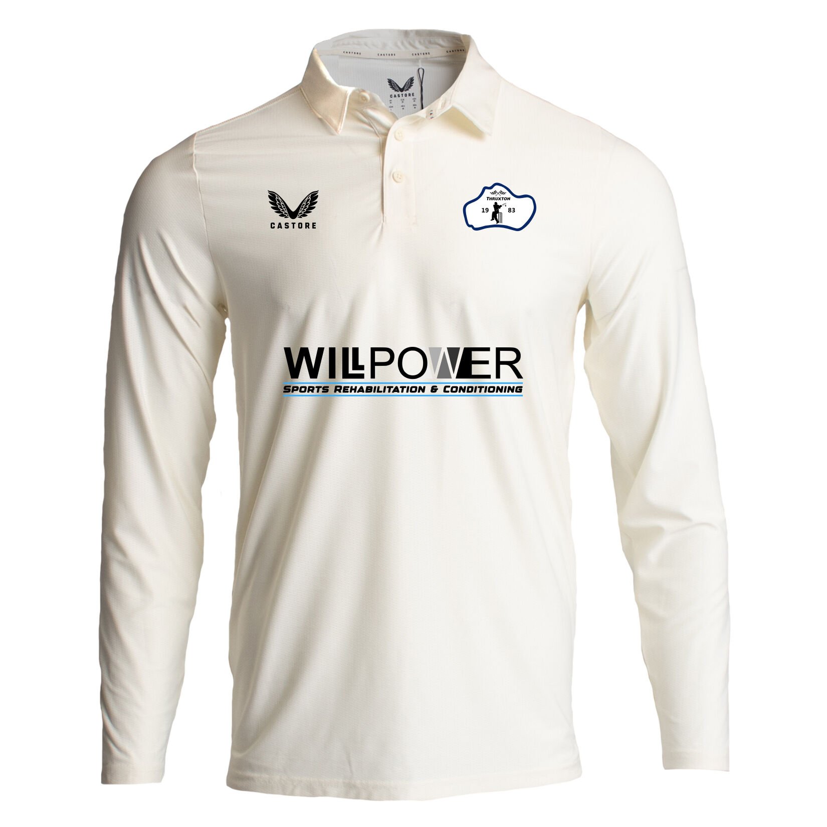 Castore Cricket LS Polo Tech - CREAM