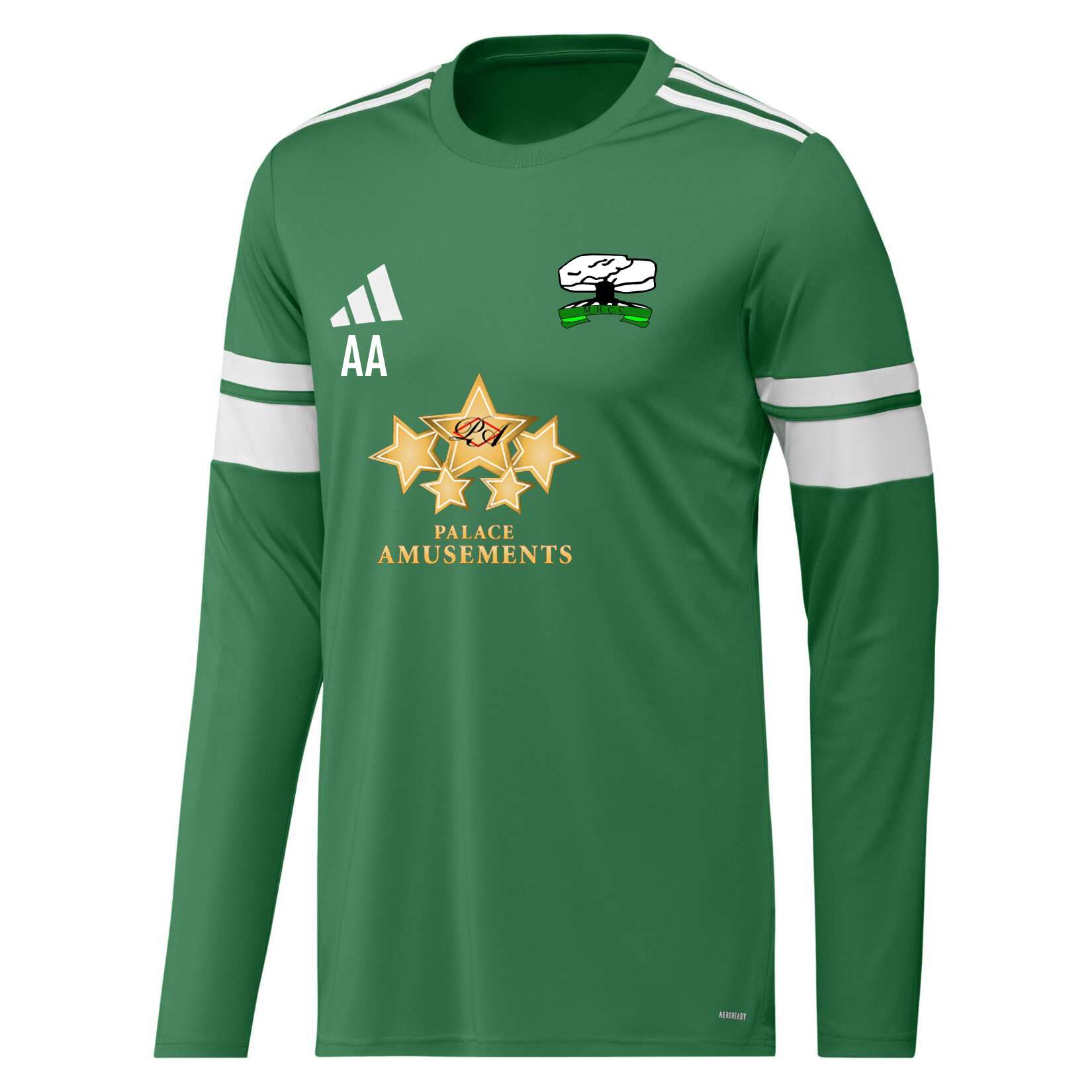 adidas Squadra 25 Long-Sleeve Jersey - Team Green/White