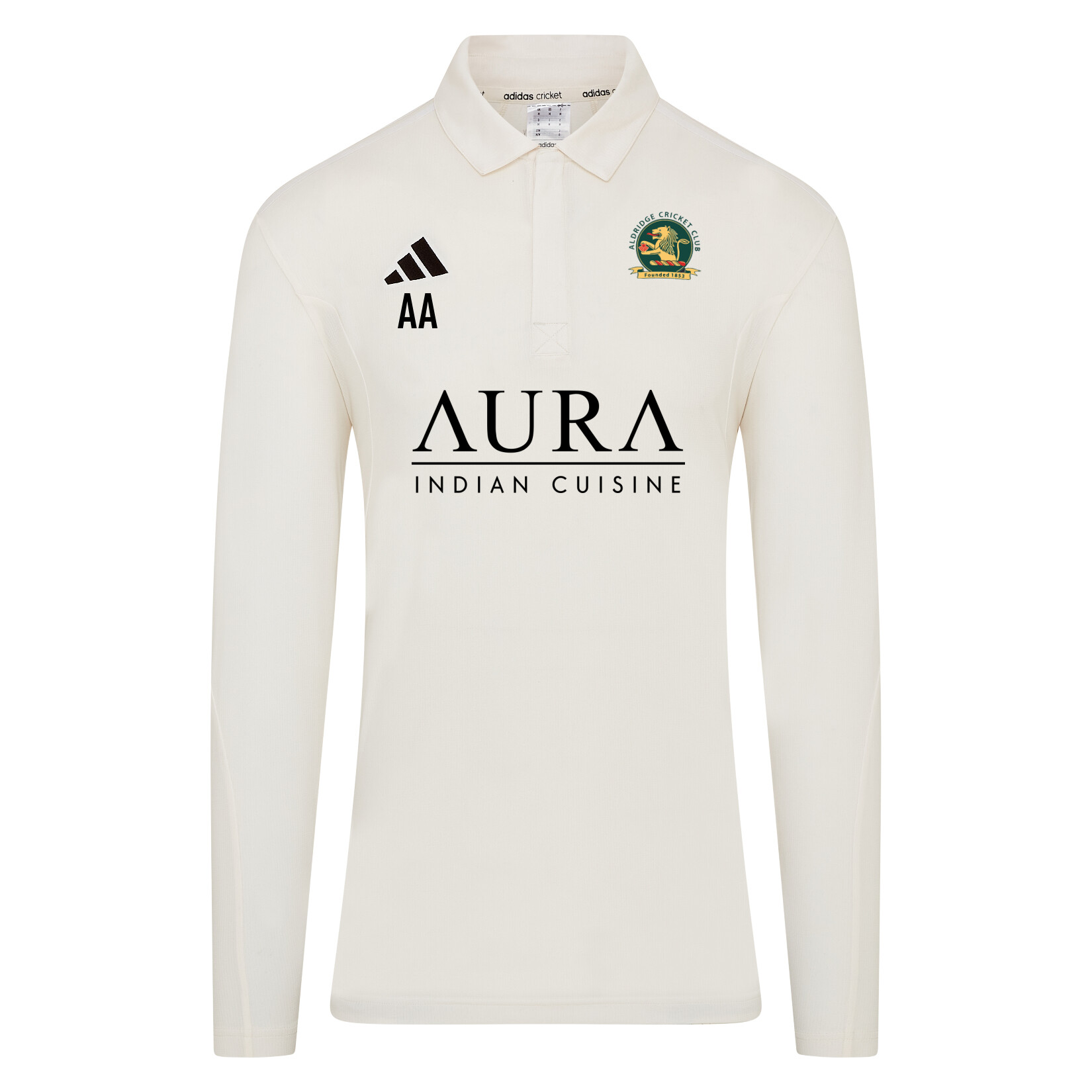 adidas-SS Elite Long-Sleeve Polo Shirt - Ivory/White