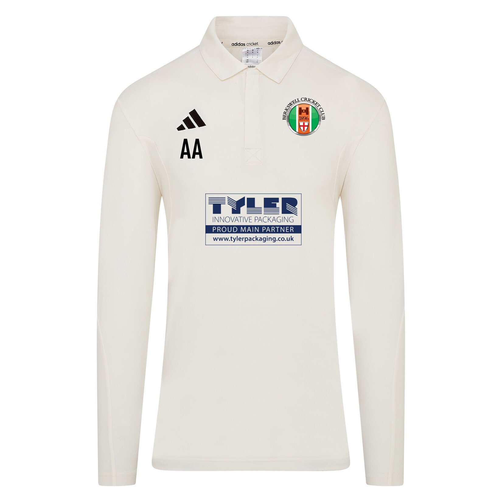 adidas-SS Elite Long-Sleeve Polo Shirt - Ivory/White