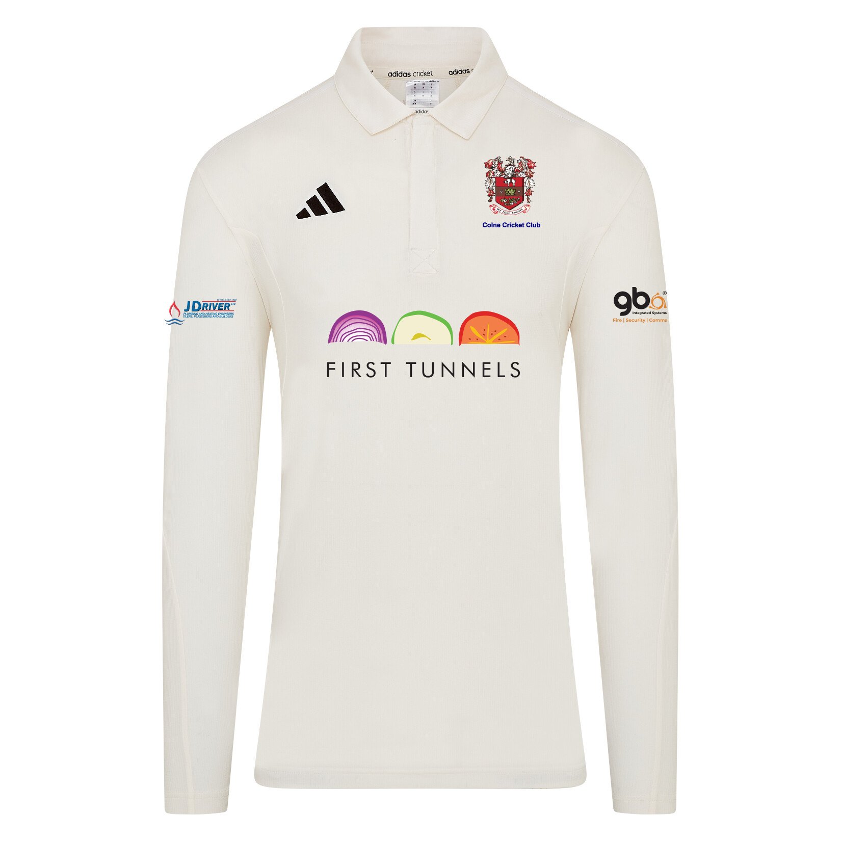 adidas-SS Elite Long-Sleeve Polo Shirt - Ivory/White