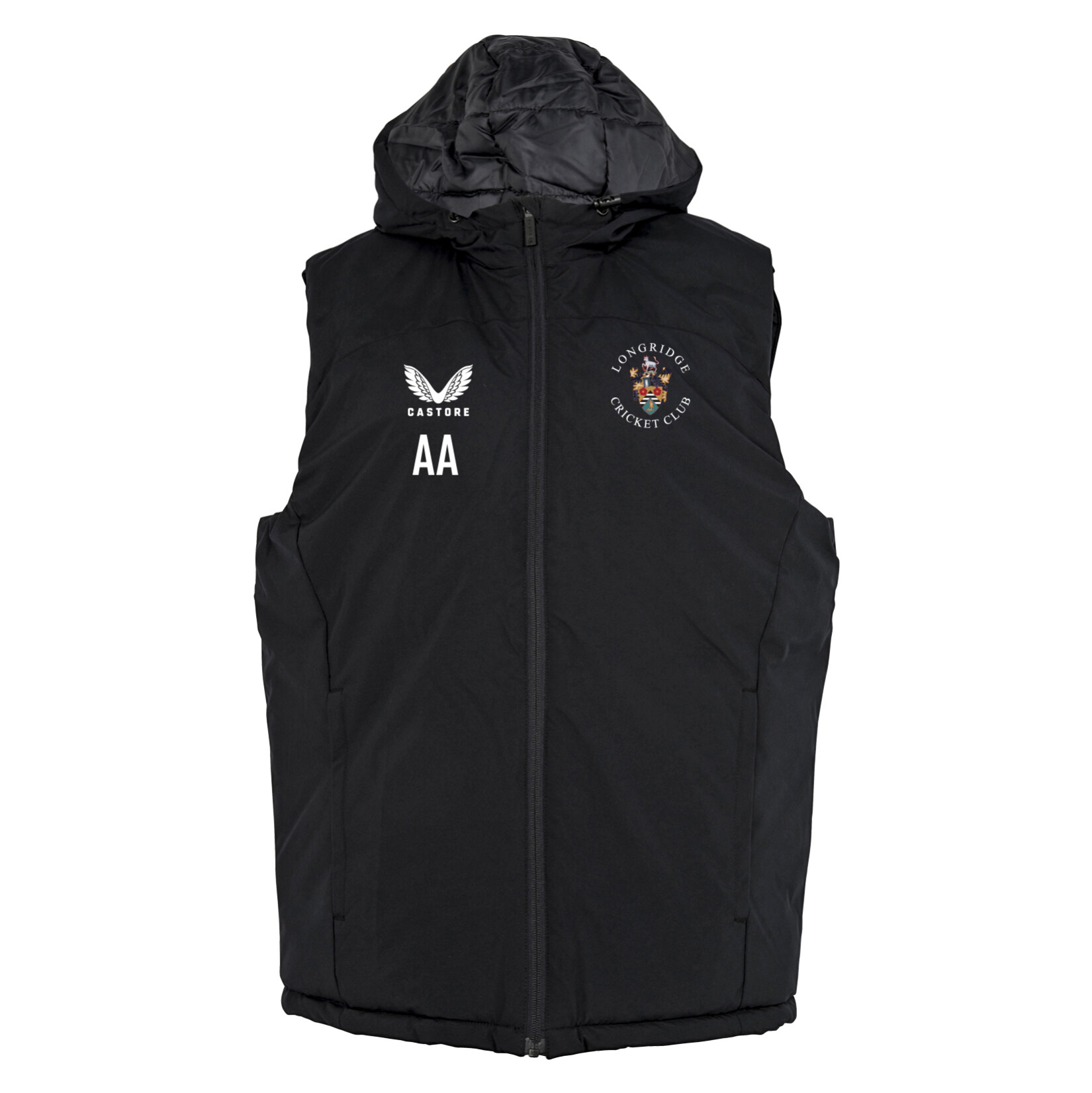 Castore Padded Gilet With Hood 22 - Black