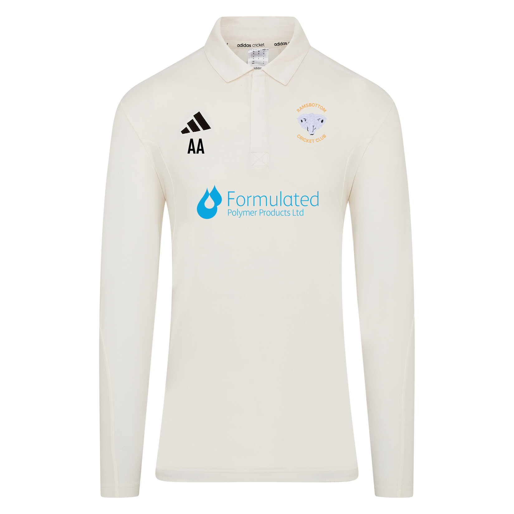 adidas-SS Elite Long-Sleeve Polo Shirt - Ivory/White