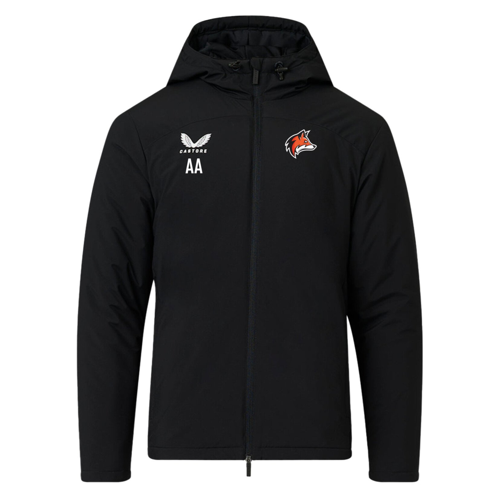 Castore Standard Length Bench Jacket - Black/White