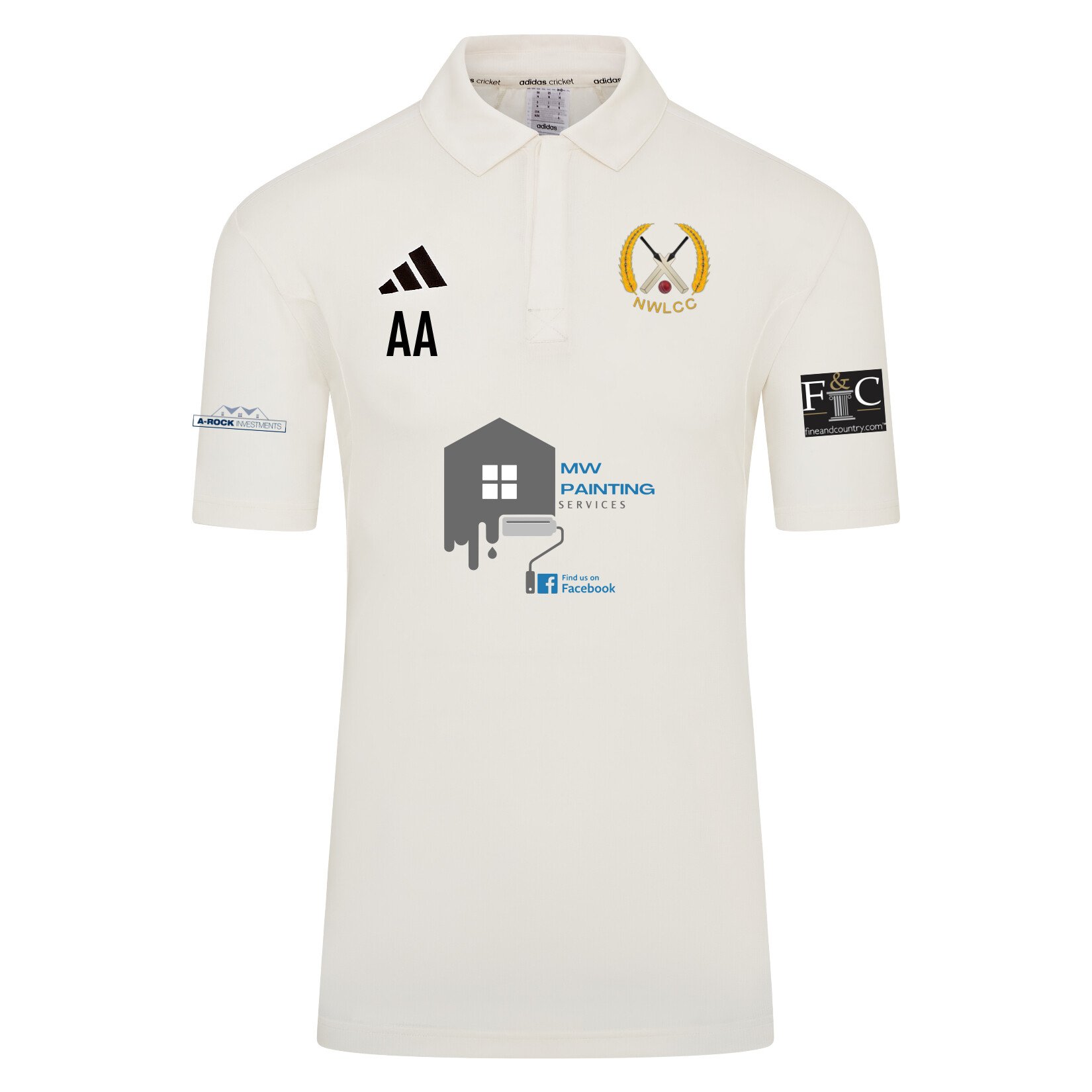 adidas-SS Elite Short Sleeve Cricket Shirt - Ivory/White