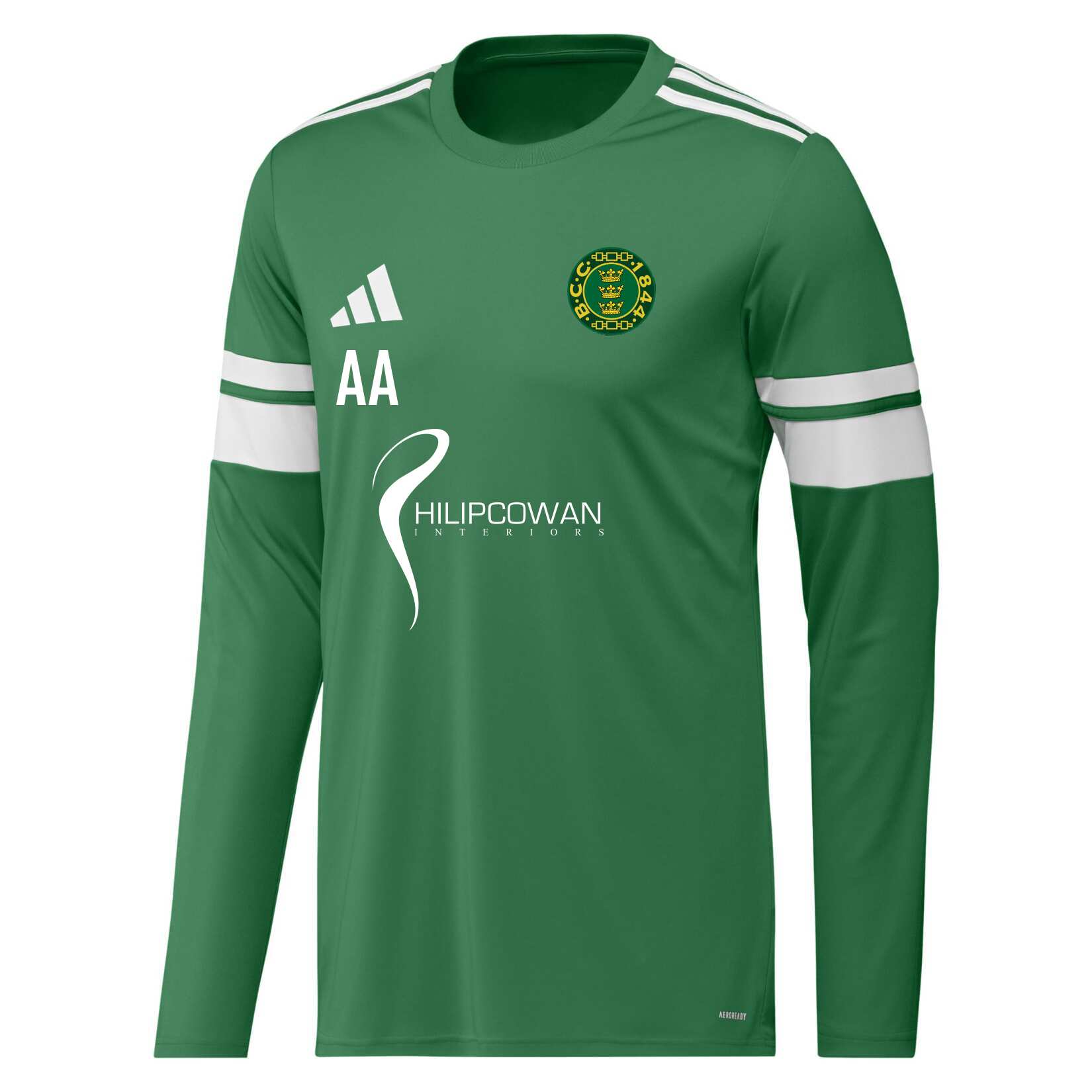adidas Squadra 25 Long-Sleeve Jersey - Team Green/White