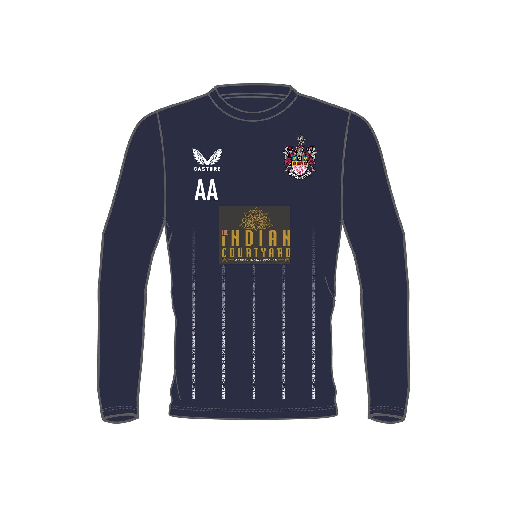 Castore Long Sleeve Training Tee - Navy/White