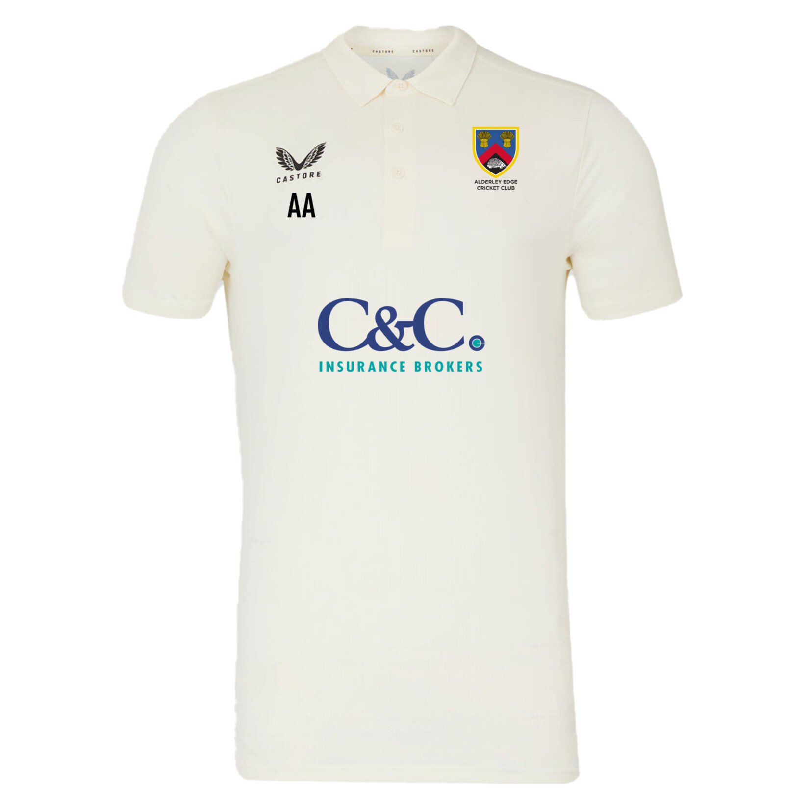Castore Cricket SS Polo Tech - CREAM/BLACK