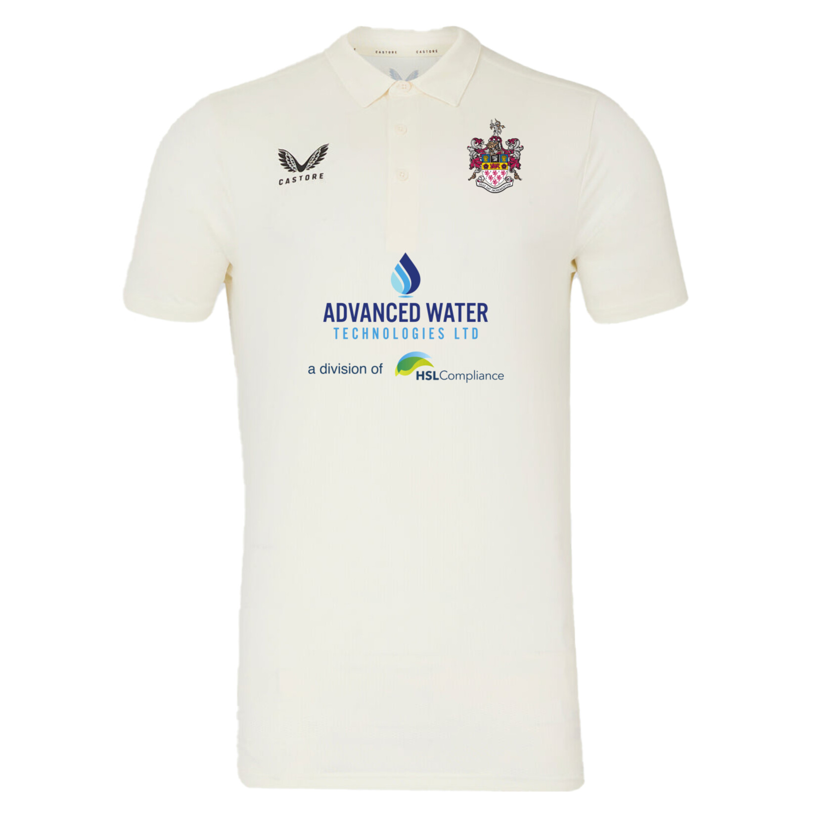 Castore Cricket SS Polo Tech - CREAM/BLACK