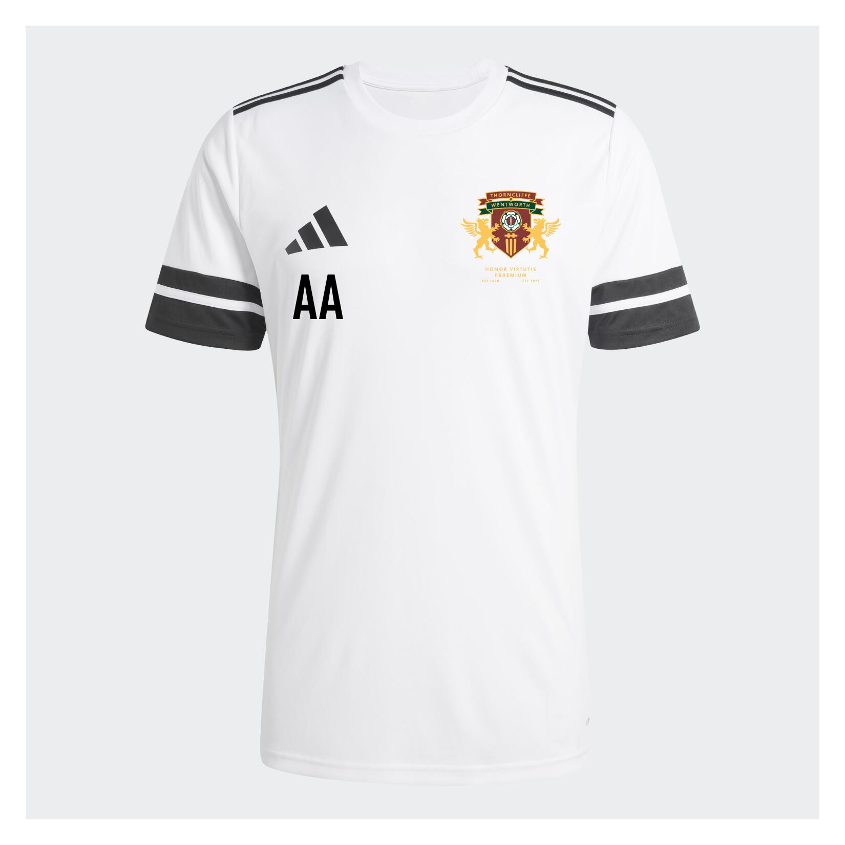 adidas Squadra 25 Short-Sleeve Jersey - White/Black