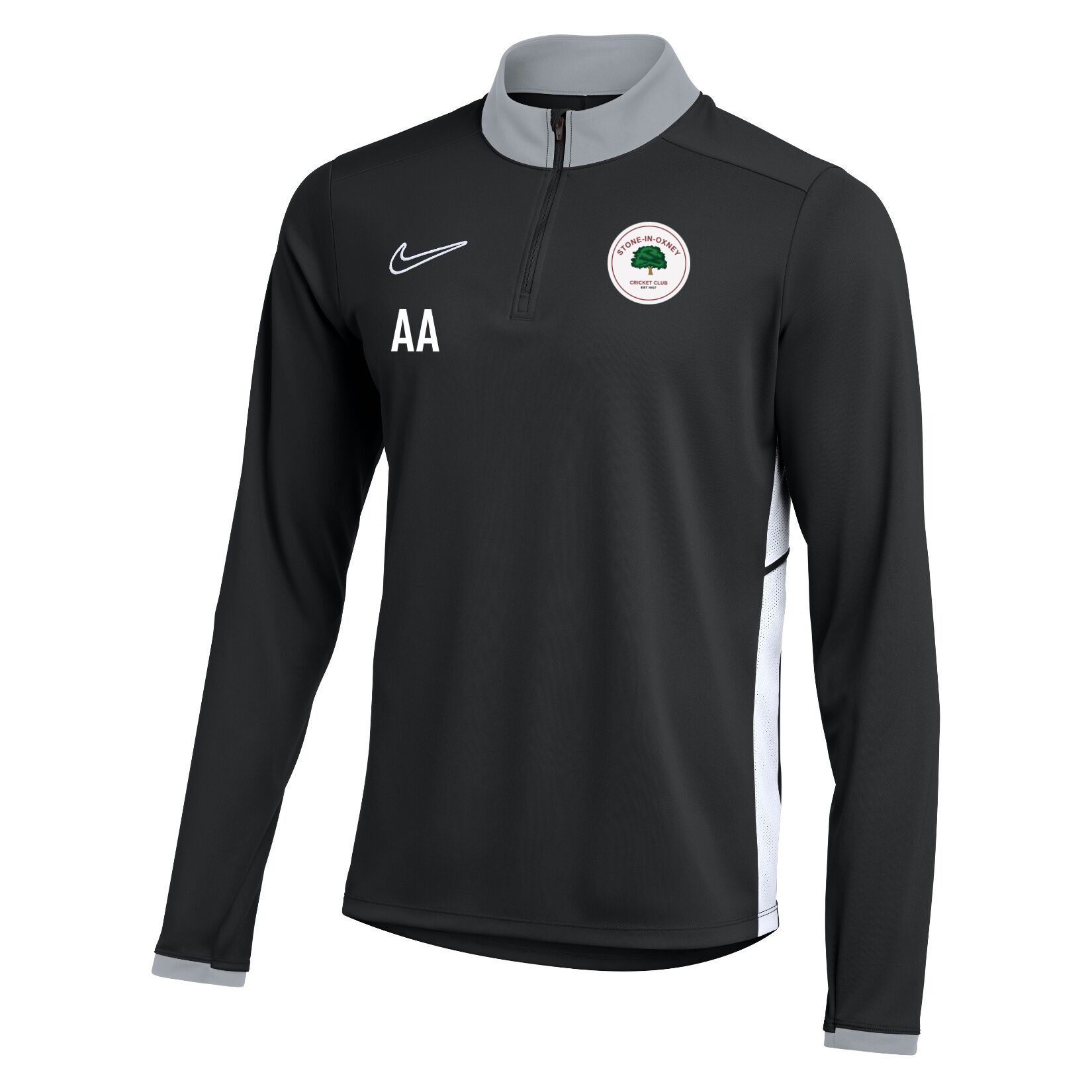 Nike Dri-FIT Academy 25 Drill Top - Black/White/White