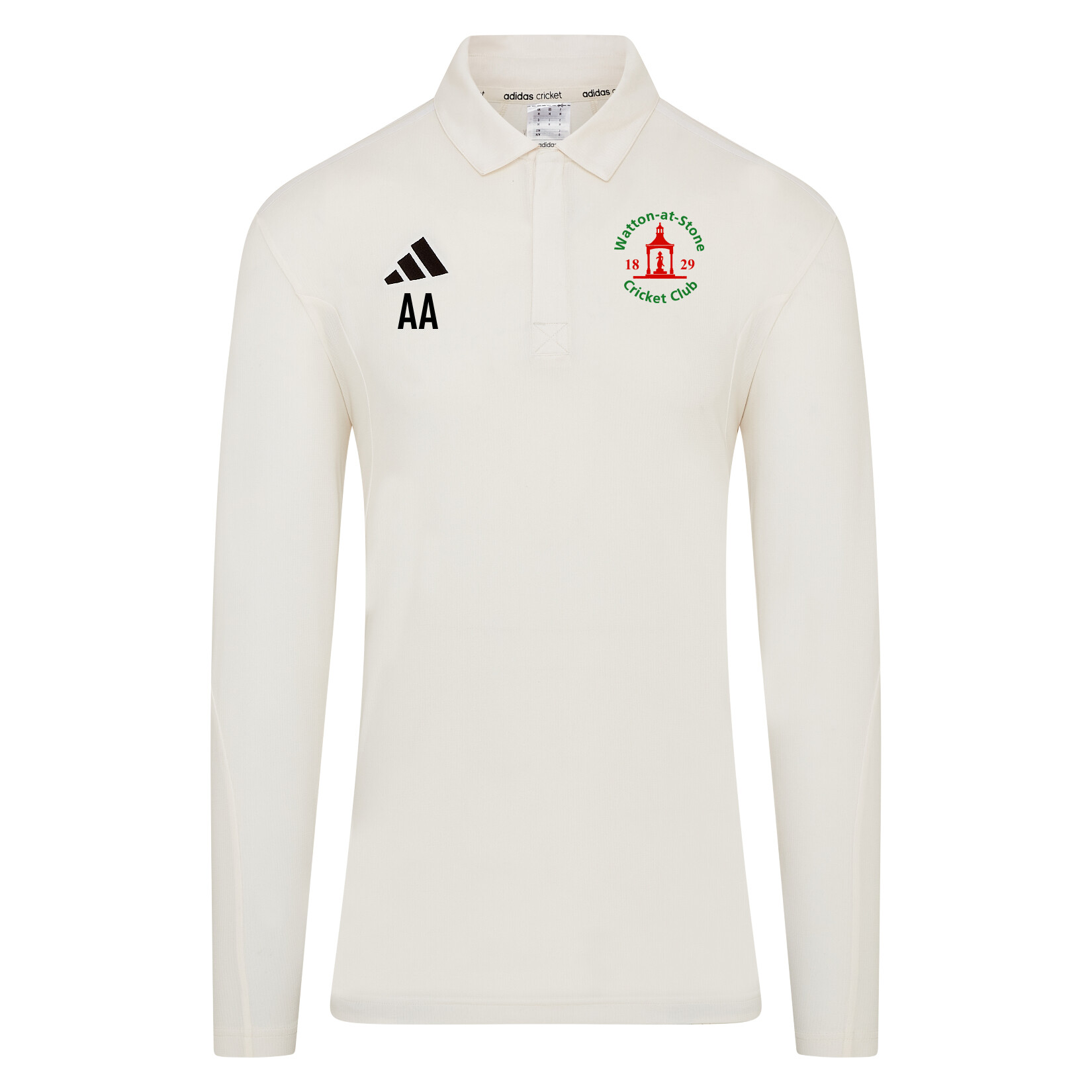 adidas-SS Elite Long-Sleeve Polo Shirt - Ivory/White