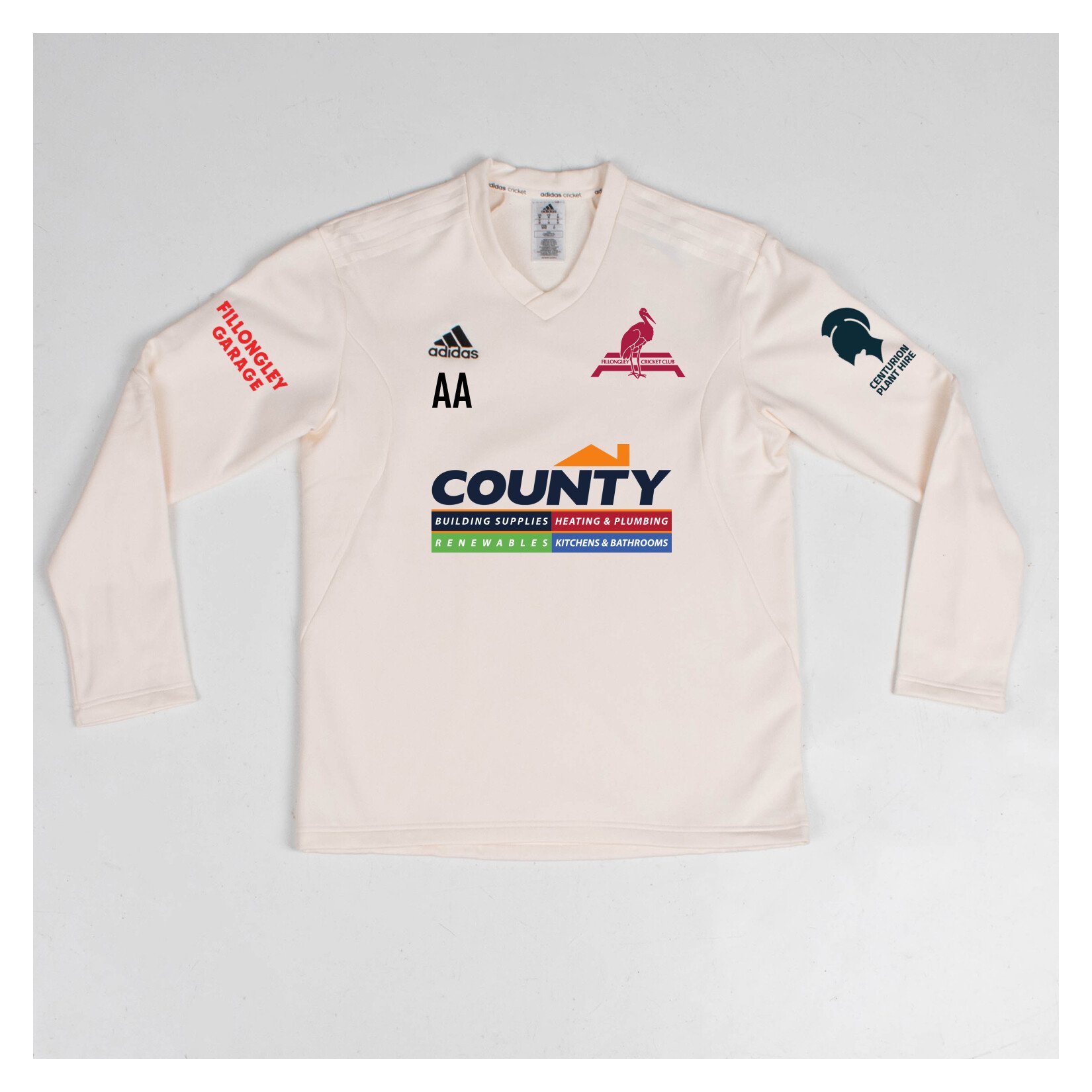 adidas-SS Elite Long Sleeve Cricket Sweater - Chalk
