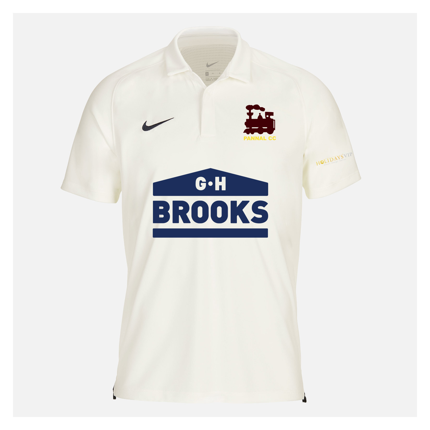 Zelus-Nike Cricket Short Sleeve Game Polo - Sail/Obsidian
