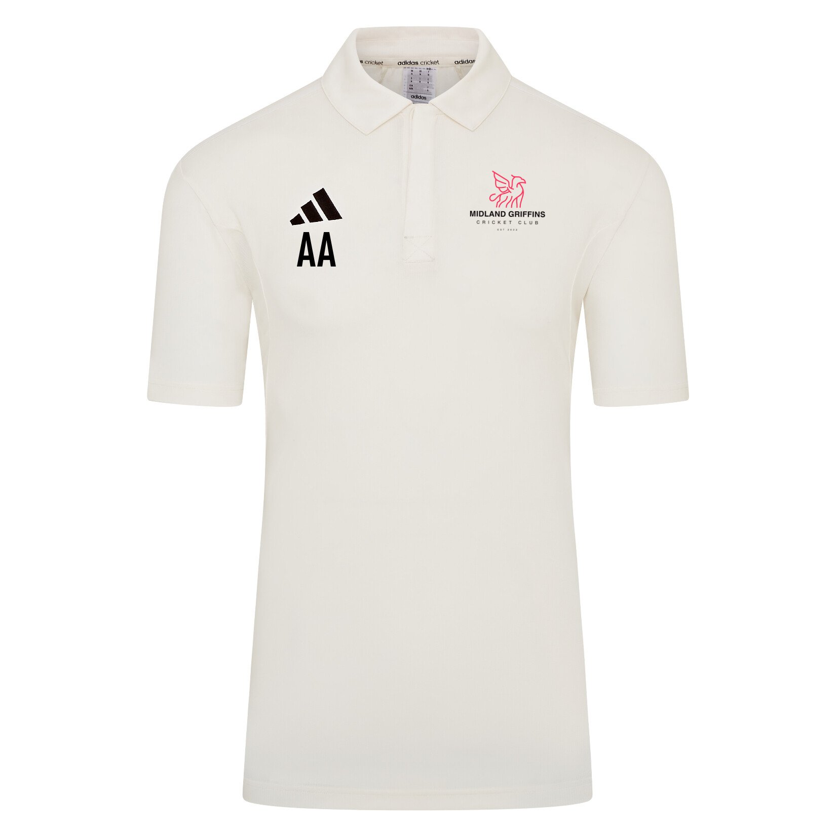 adidas-SS Elite Short Sleeve Cricket Shirt - Ivory/White