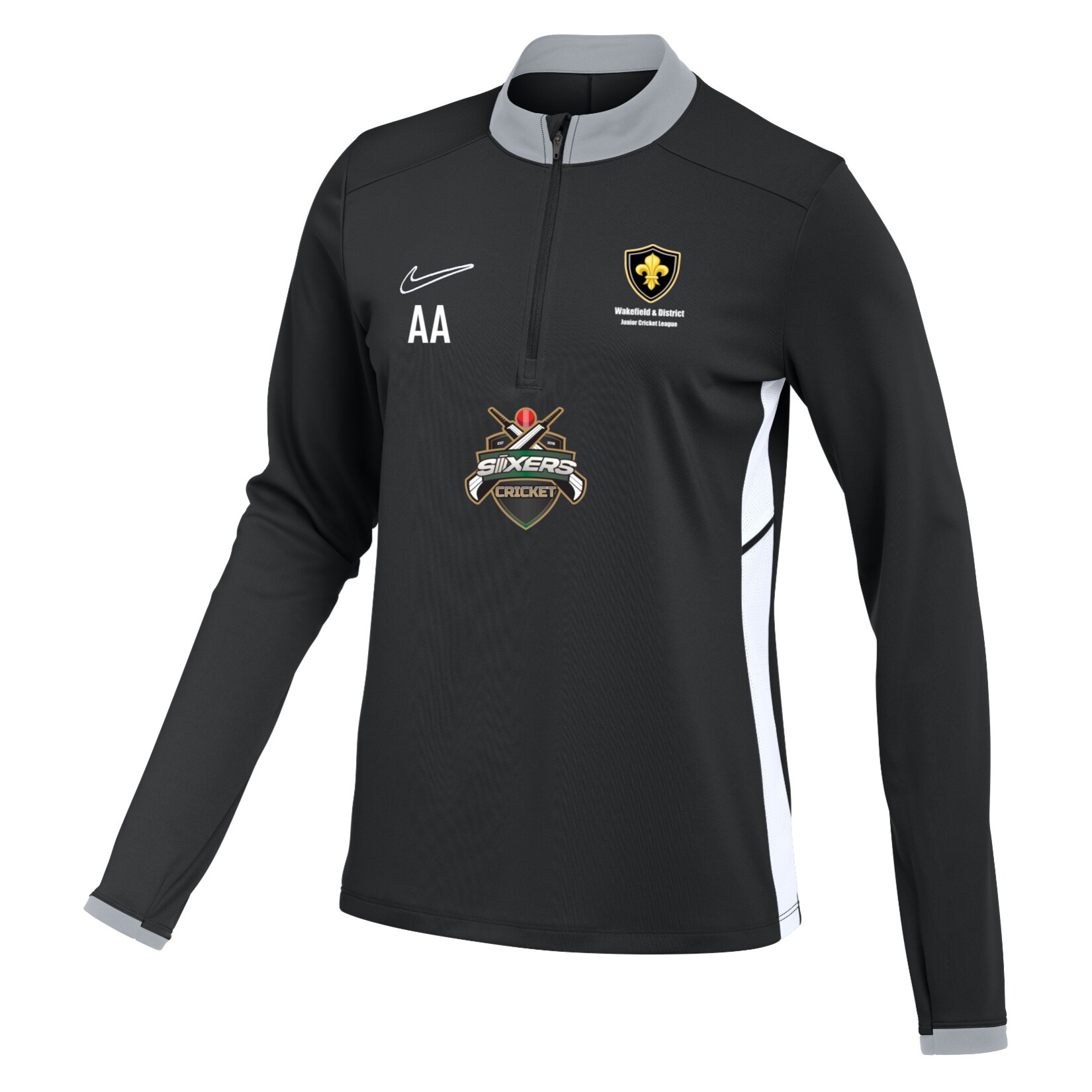 Nike Dri-FIT Academy 25 Drill Top (W) - Black/White/White