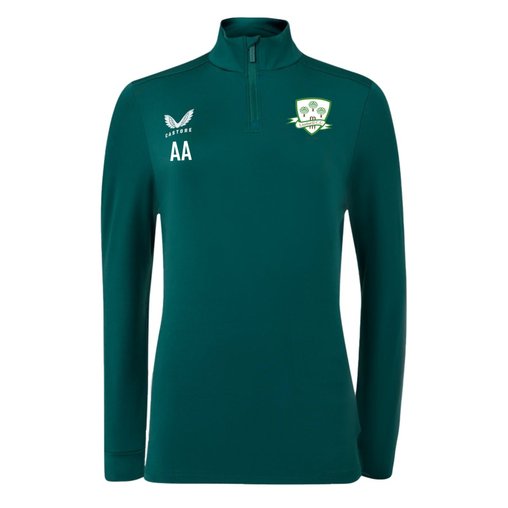 Castore Quarter Zip Midlayer (W) - Green/White
