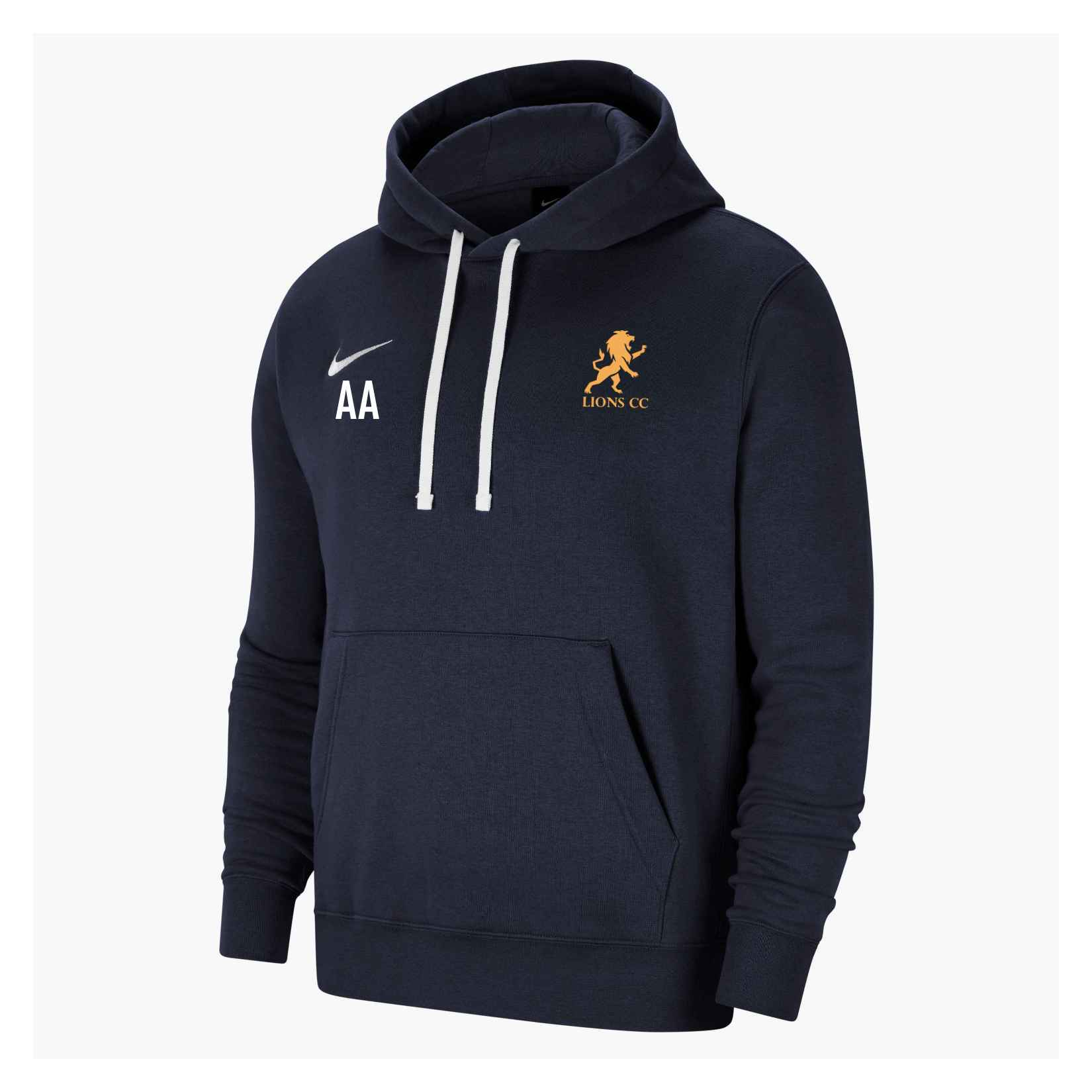 Nike Team Club 20 Fleece Hoodie (M) - Obsidian/White/White