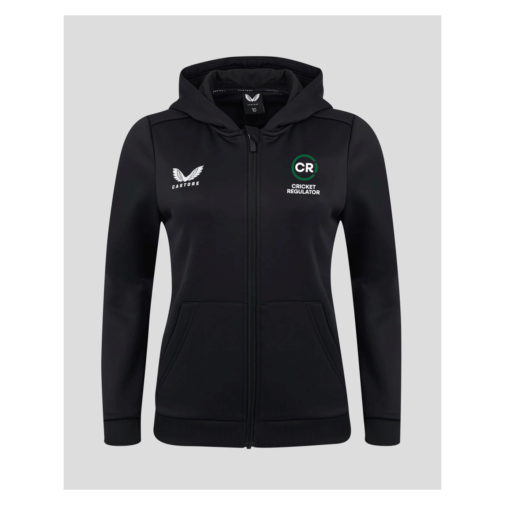 Castore Brushback Full-Zip Hoody (W) - Black/White