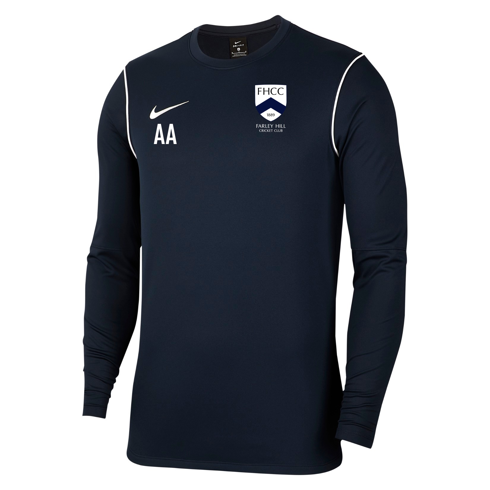 Nike Dri-FIT Park 20 Crew Top - Obsidian/White/White