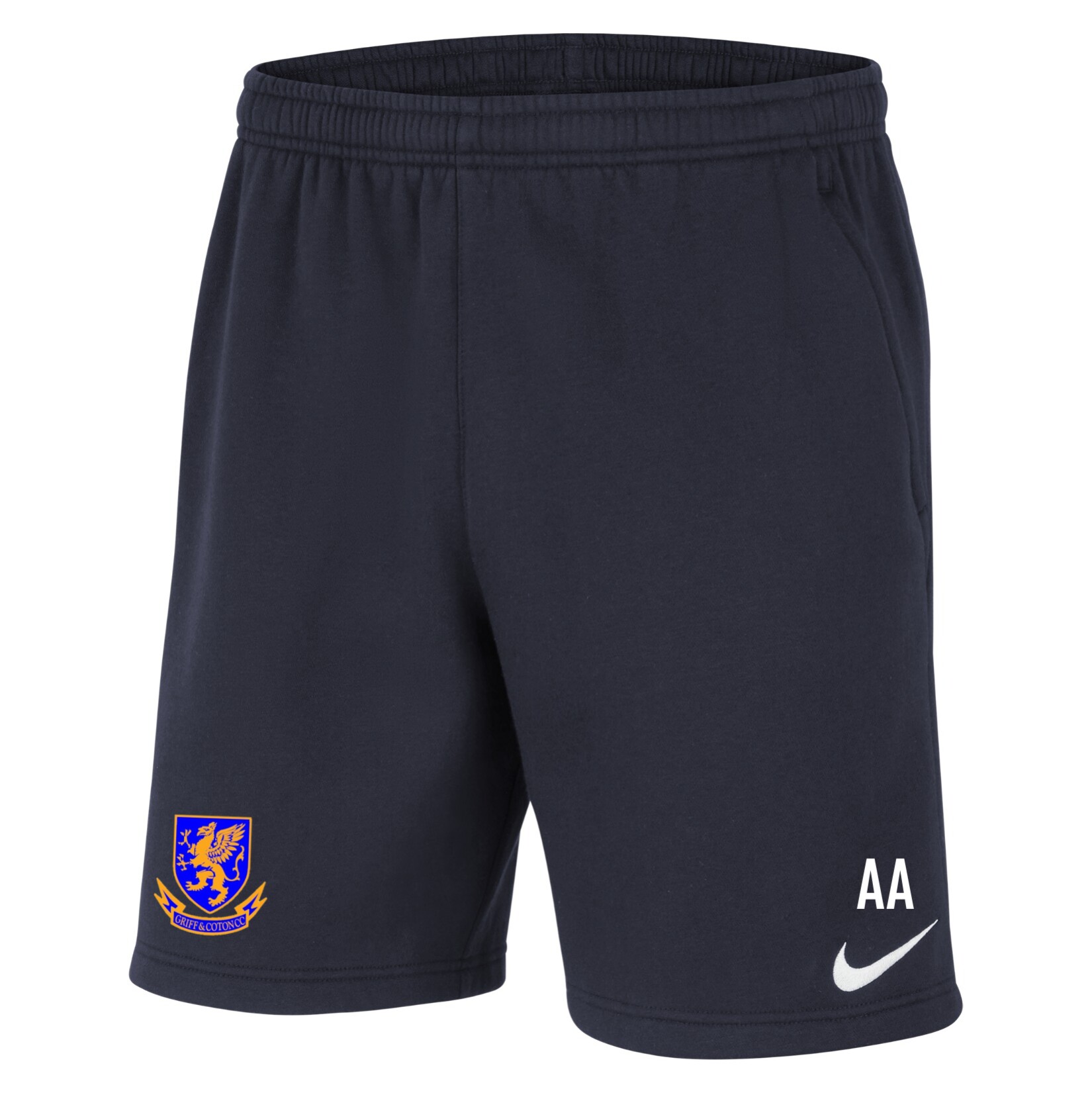 Nike Team Club 20 Fleece Shorts (M) - Obsidian/White/White