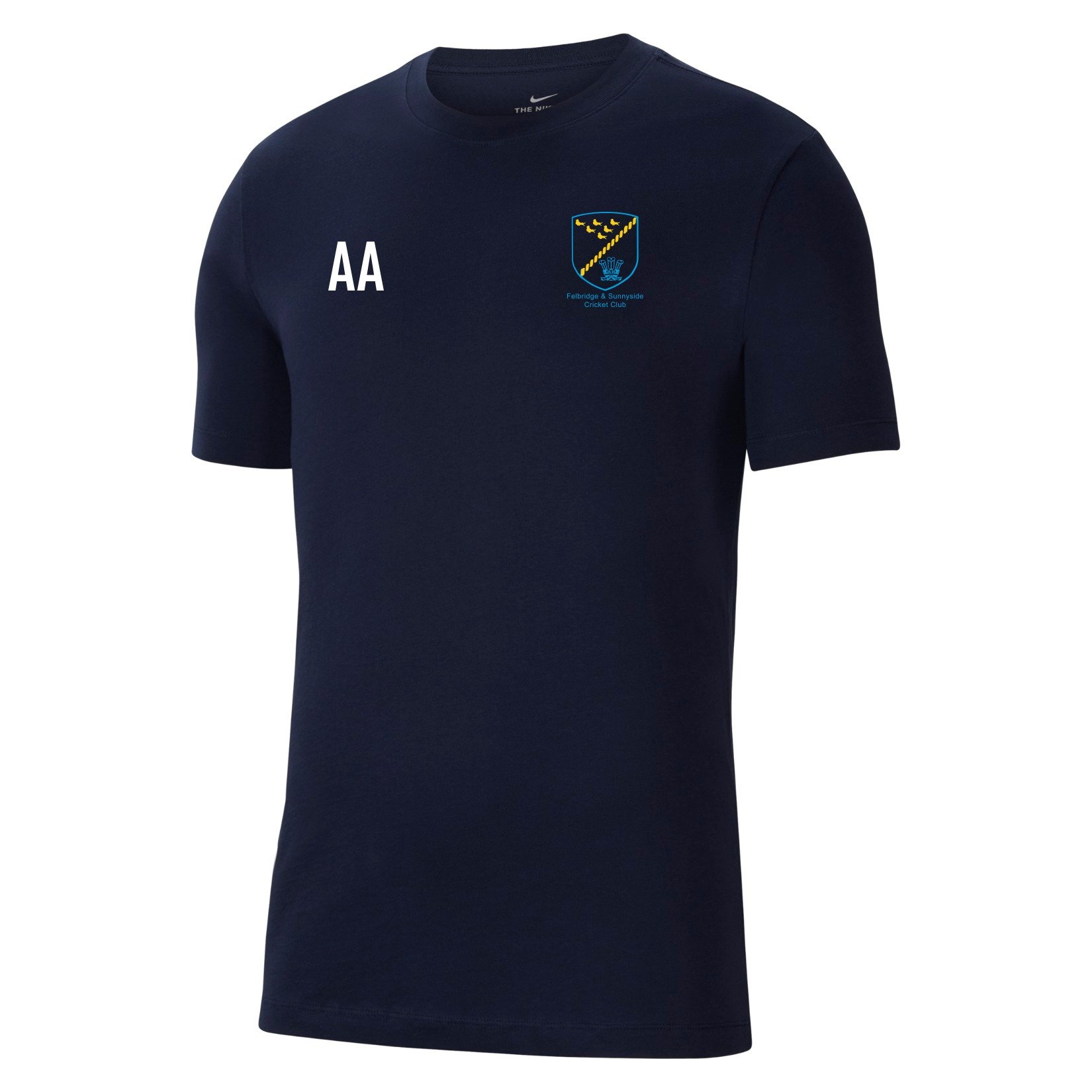 Nike Team Club 20 Cotton T-Shirt (M) - Obsidian/White