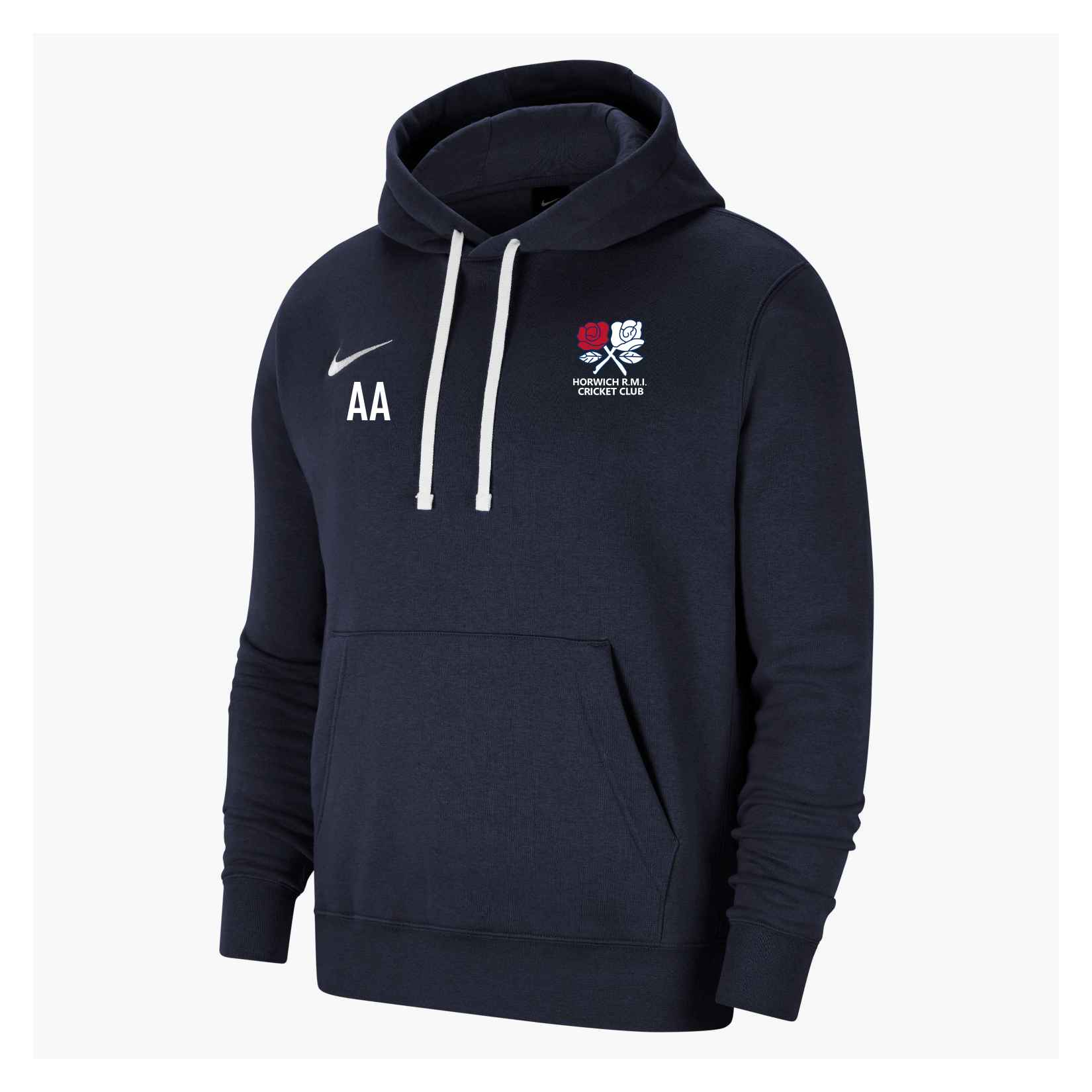 Nike Team Club 20 Fleece Hoodie (M) - Obsidian/White/White