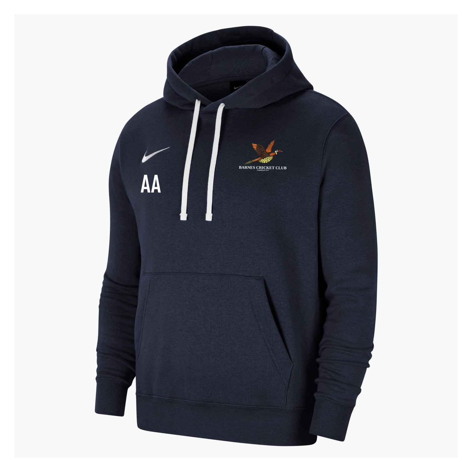 Nike Team Club 20 Fleece Hoodie (M) - Obsidian/White/White