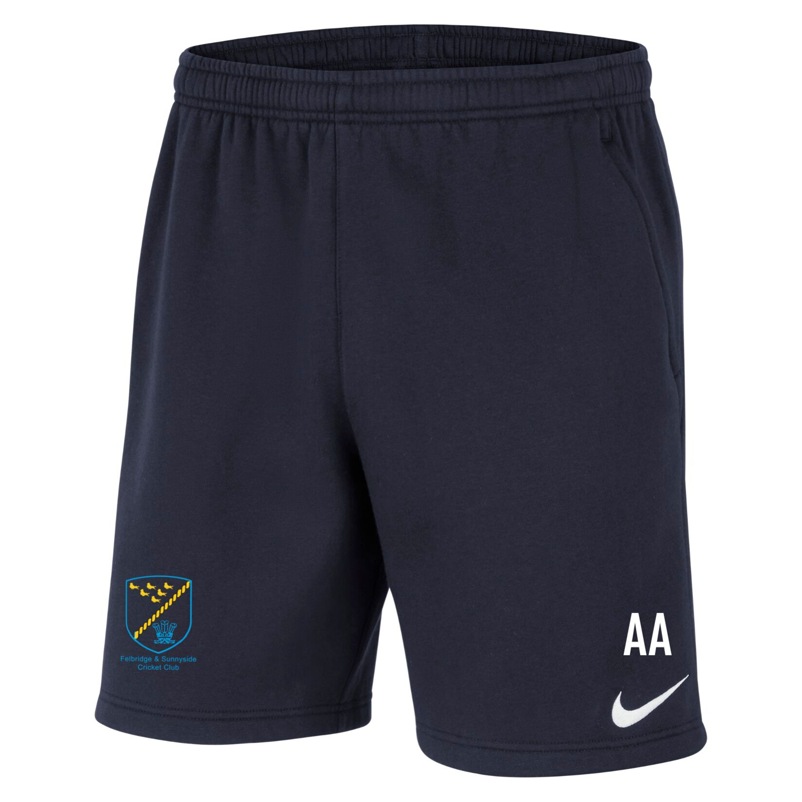 Nike Team Club 20 Fleece Shorts (M) - Obsidian/White/White
