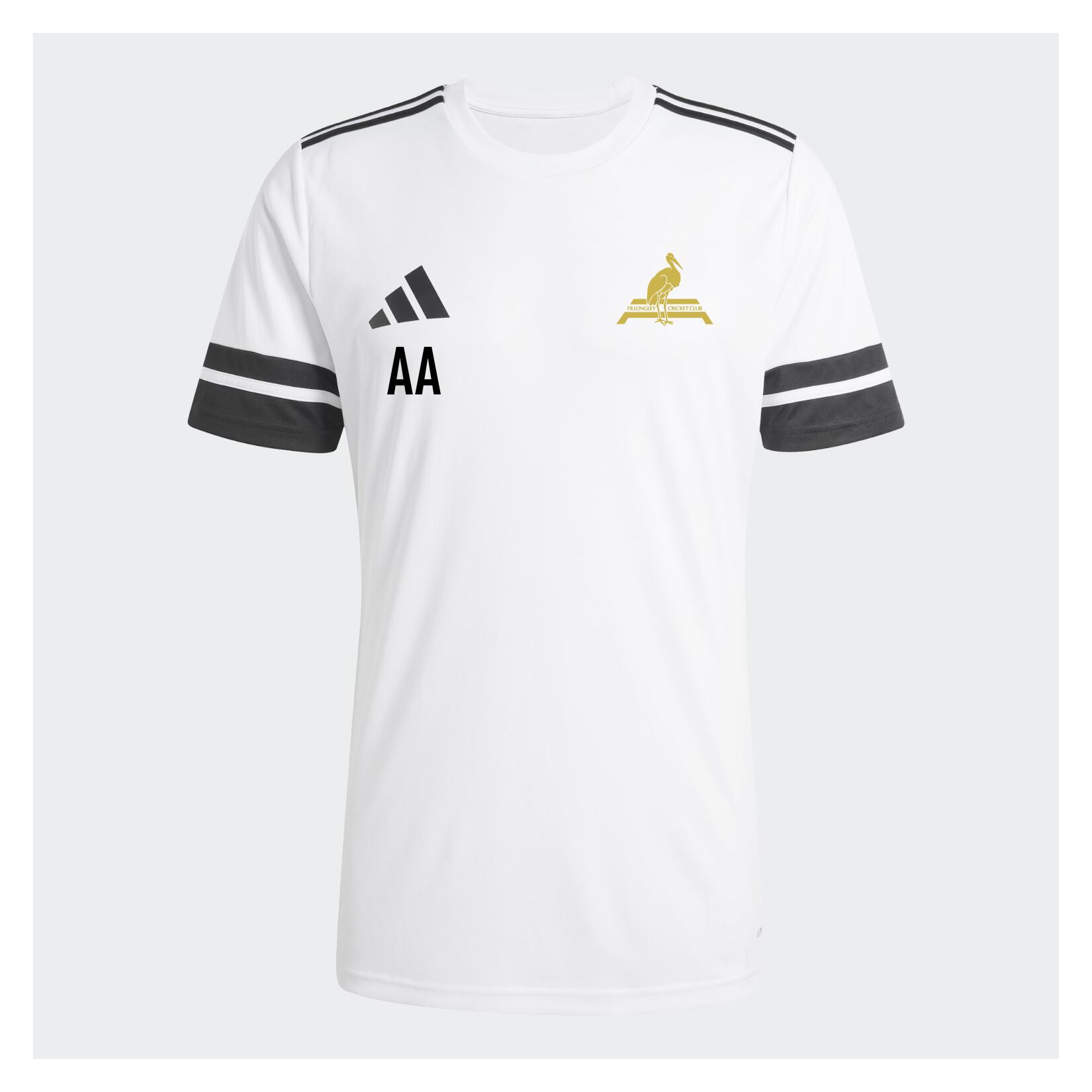adidas Squadra 25 Short-Sleeve Jersey - White/Black