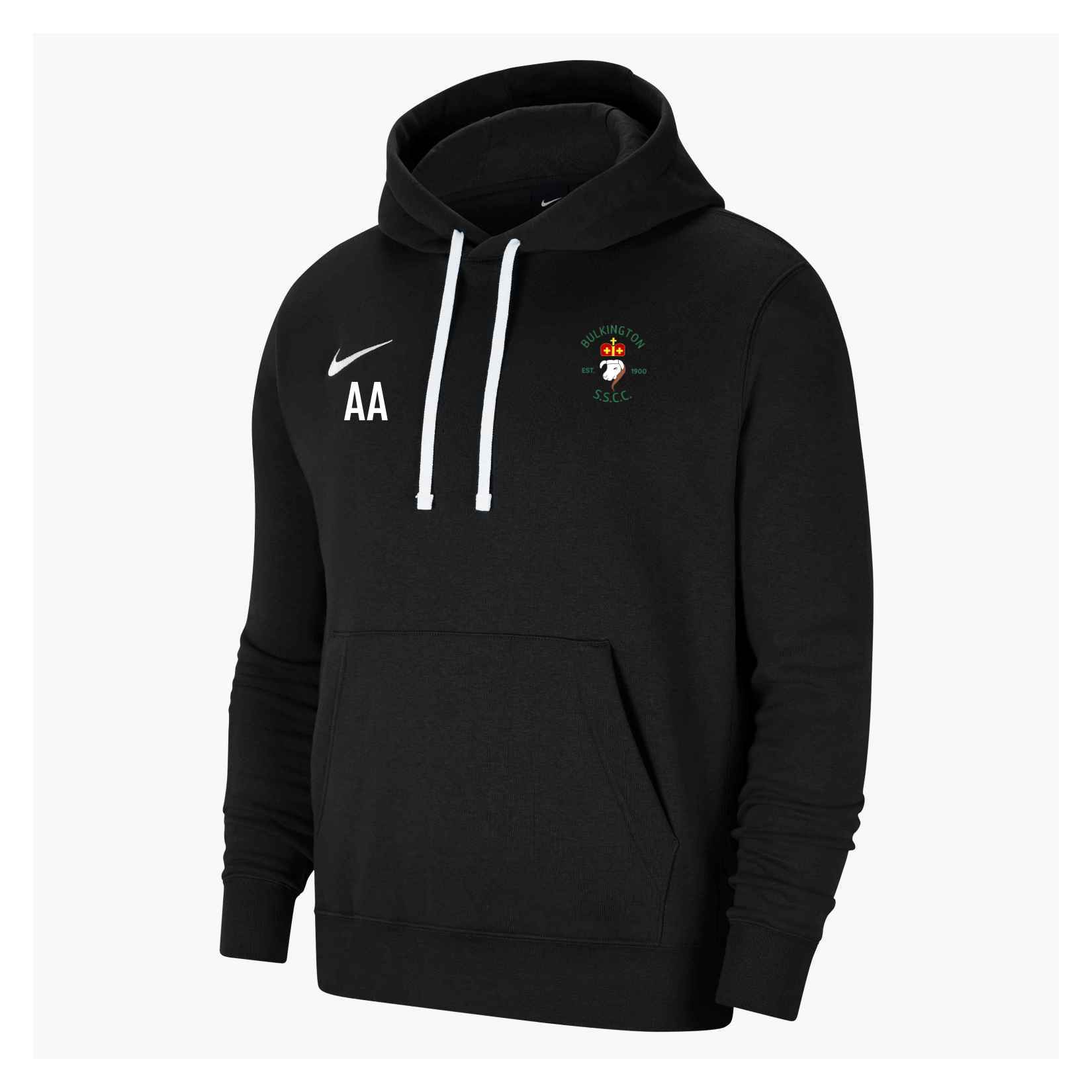 Nike Team Club 20 Fleece Hoodie (M) - Black/White/White