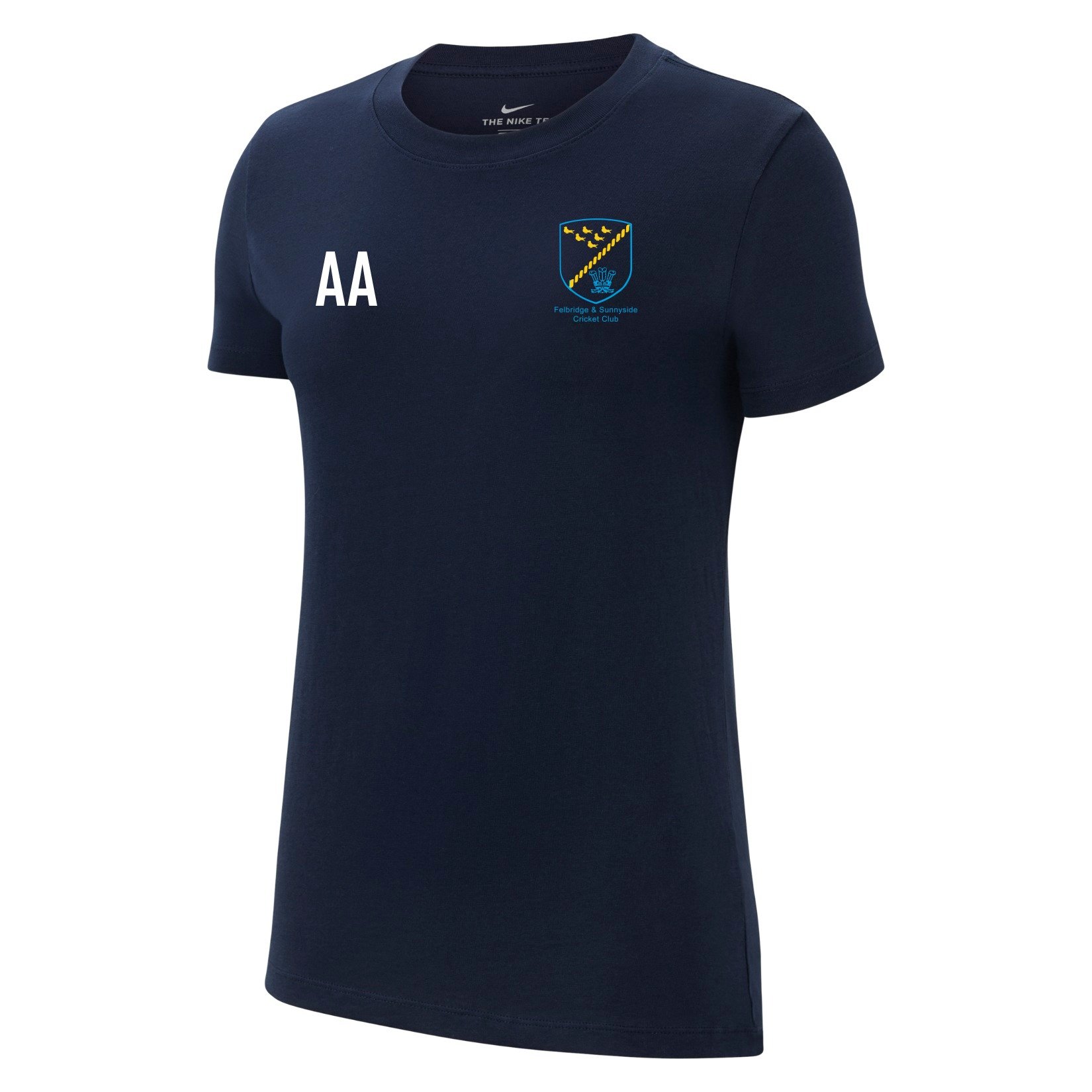Nike Team Club 20 Cotton T-Shirt (W) - Obsidian/White