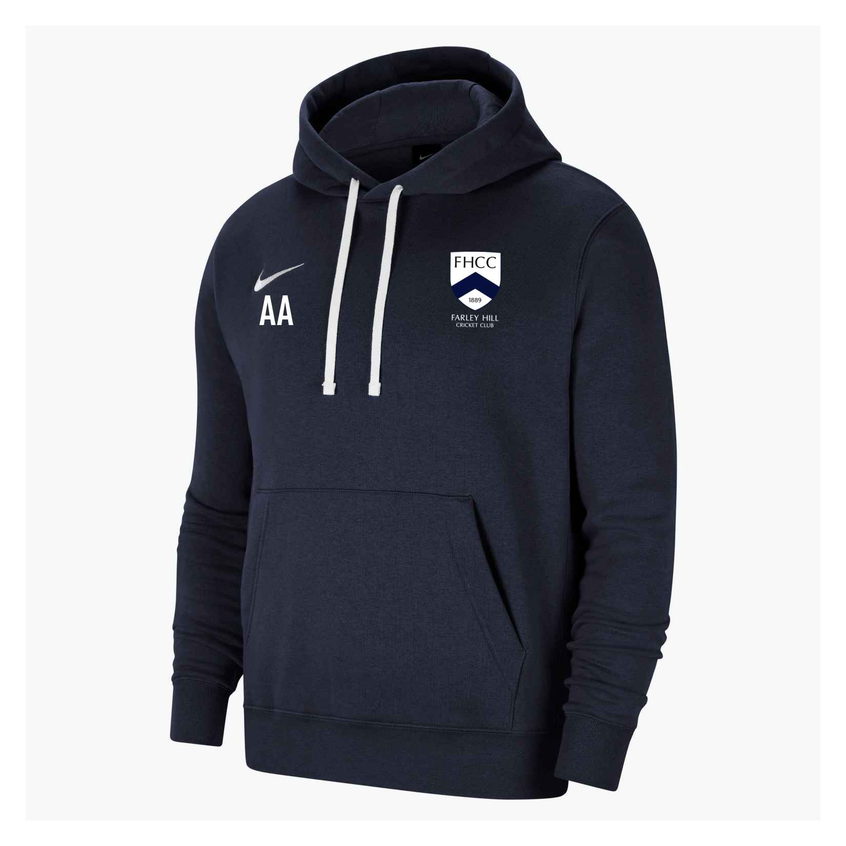 Nike Team Club 20 Fleece Hoodie (M) - Obsidian/White/White