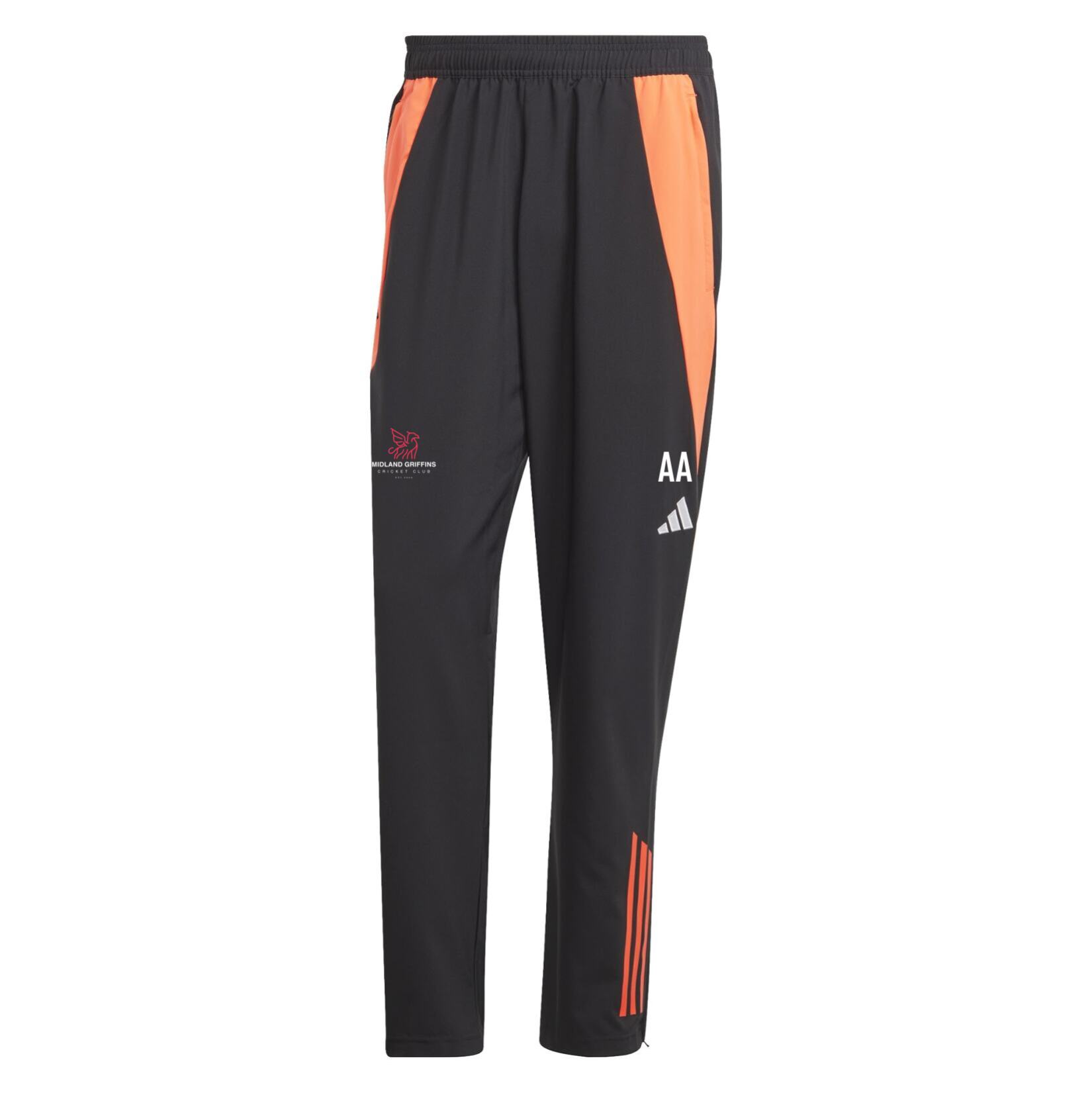 adidas Tiro 24 Competition Presentation Tracksuit Bottoms - Black/Solar red/white