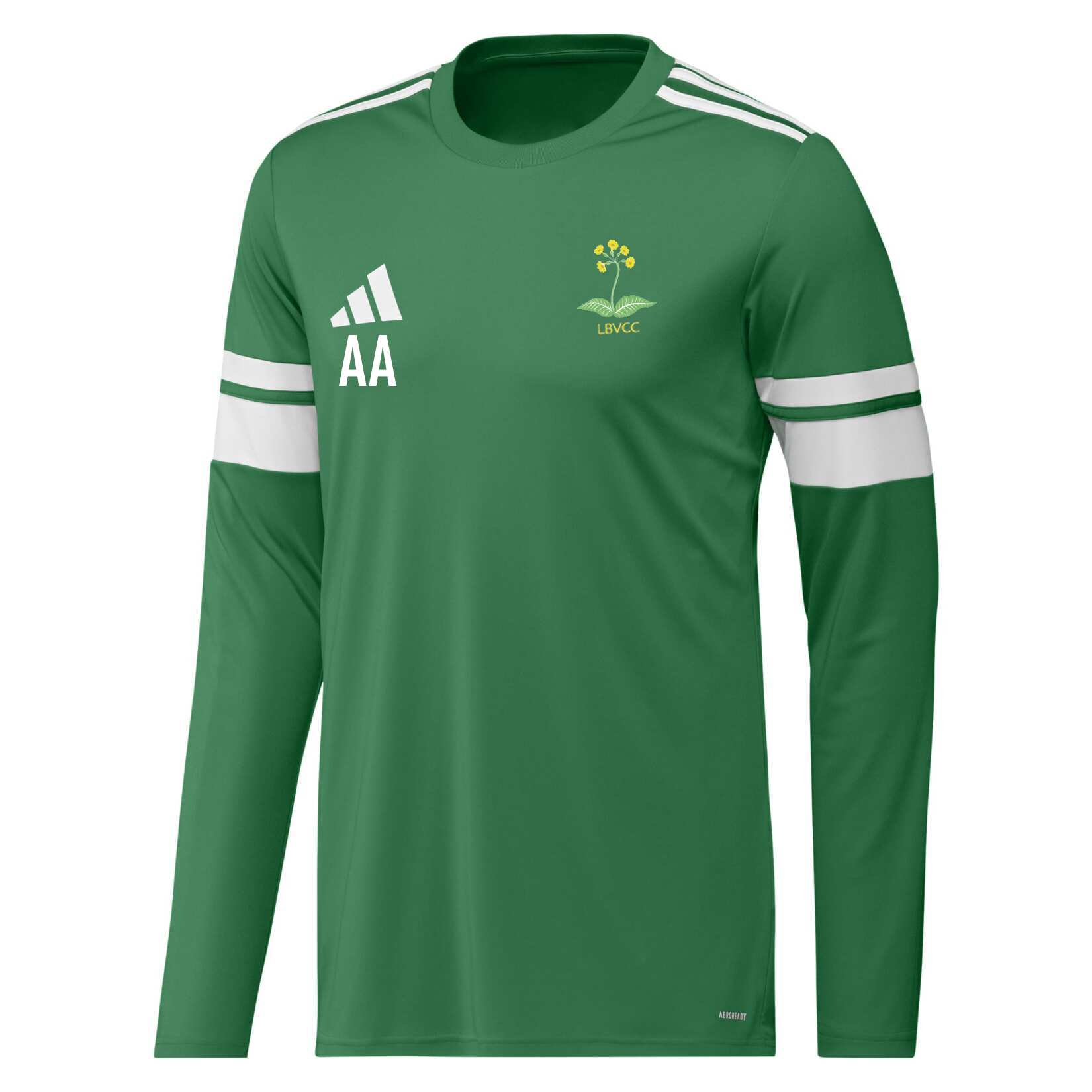 adidas Squadra 25 Long-Sleeve Jersey - Team Green/White