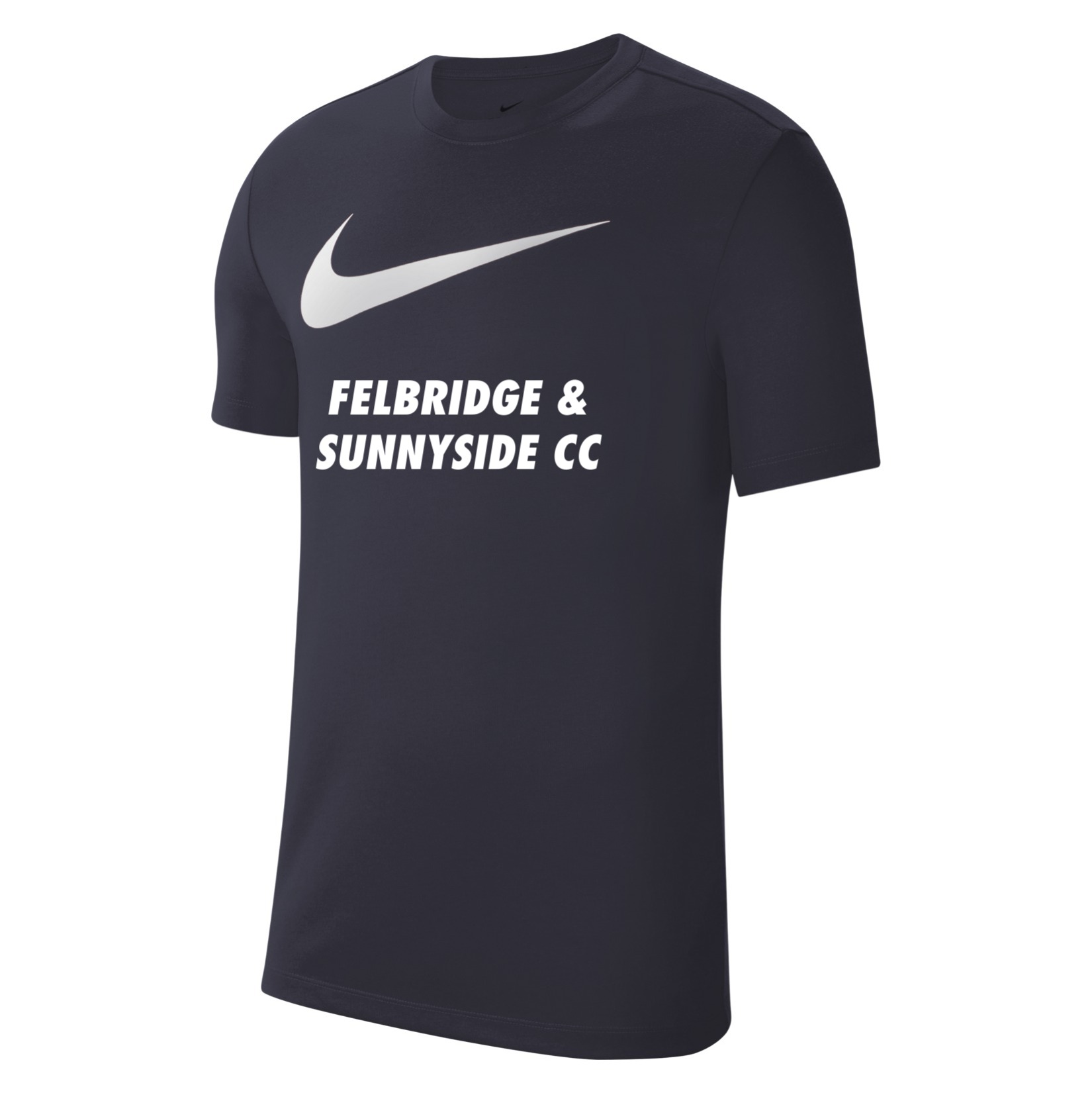 Nike Team Club 20 Swoosh Tee (M) - Obsidian/White