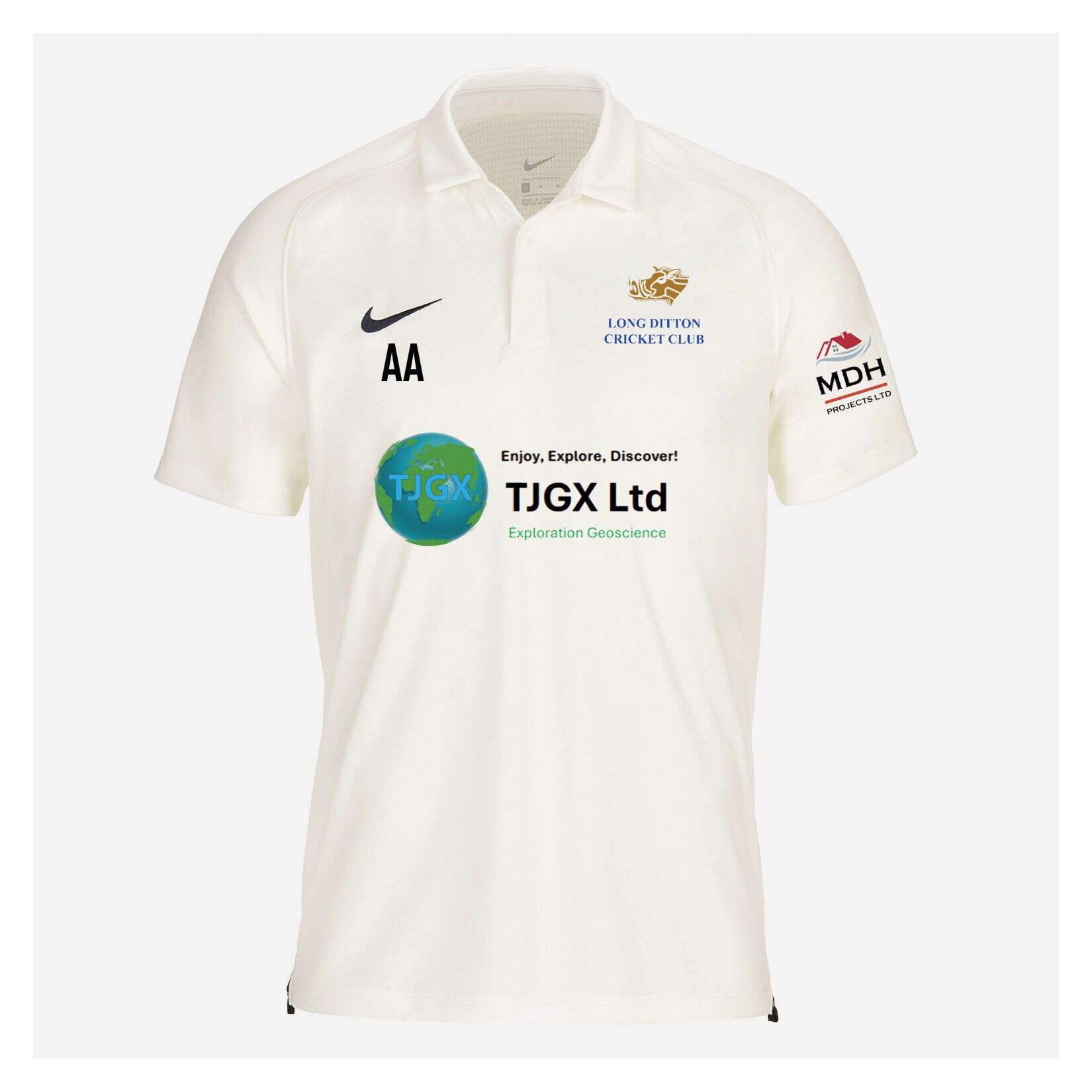 Zelus-Nike Cricket Short Sleeve Game Polo - Sail/Obsidian