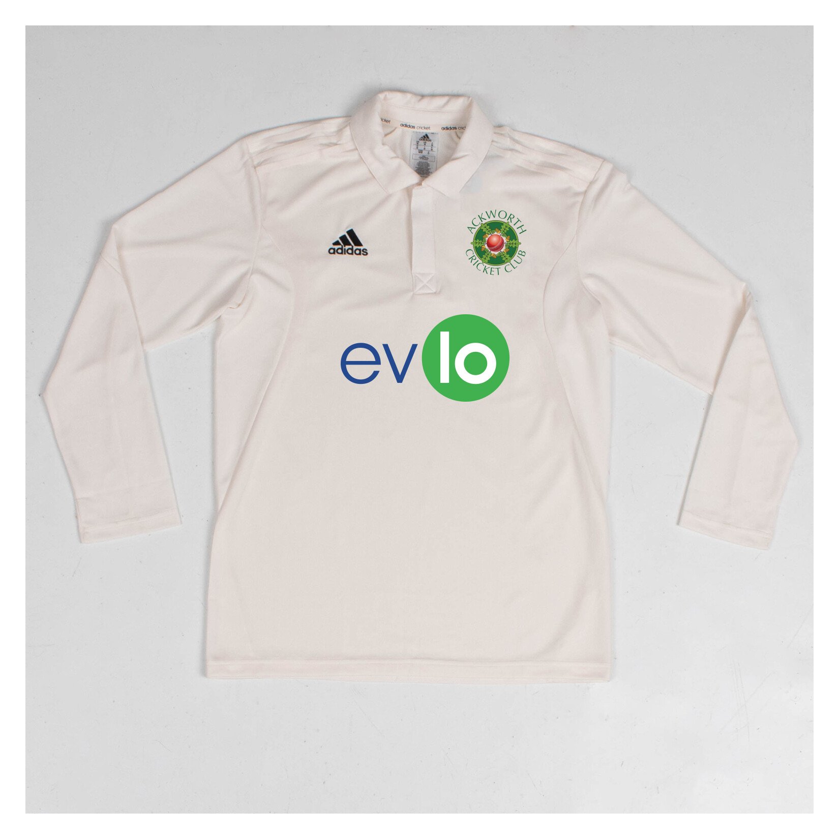 adidas-SS Elite Long Sleeve Cricket Shirt - Chalk
