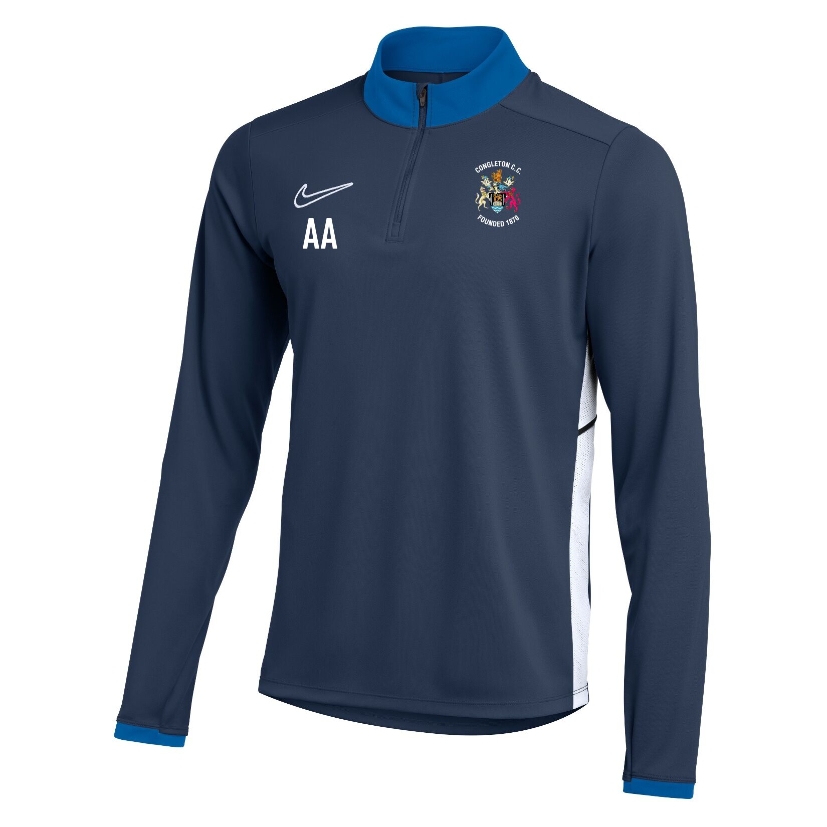 Nike Dri-FIT Academy 25 Drill Top - Obsidian/Royal Blue/White