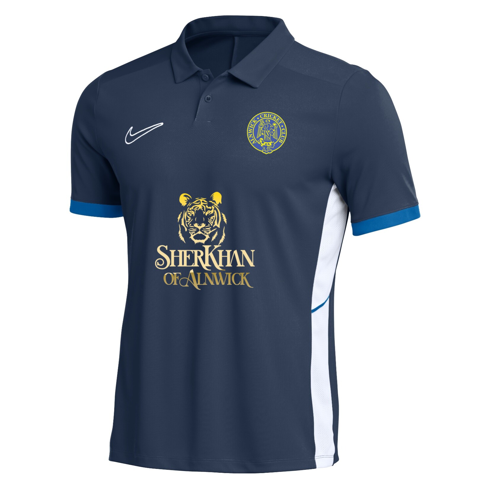 Nike Dri-FIT Academy 25 Polo - Obsidian/Royal Blue/White