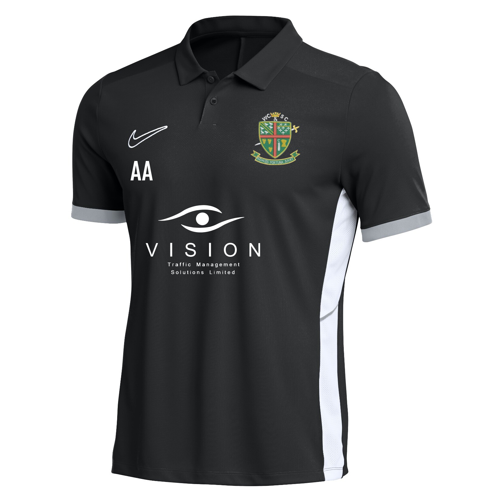 Nike Dri-FIT Academy 25 Polo - Black/White/White