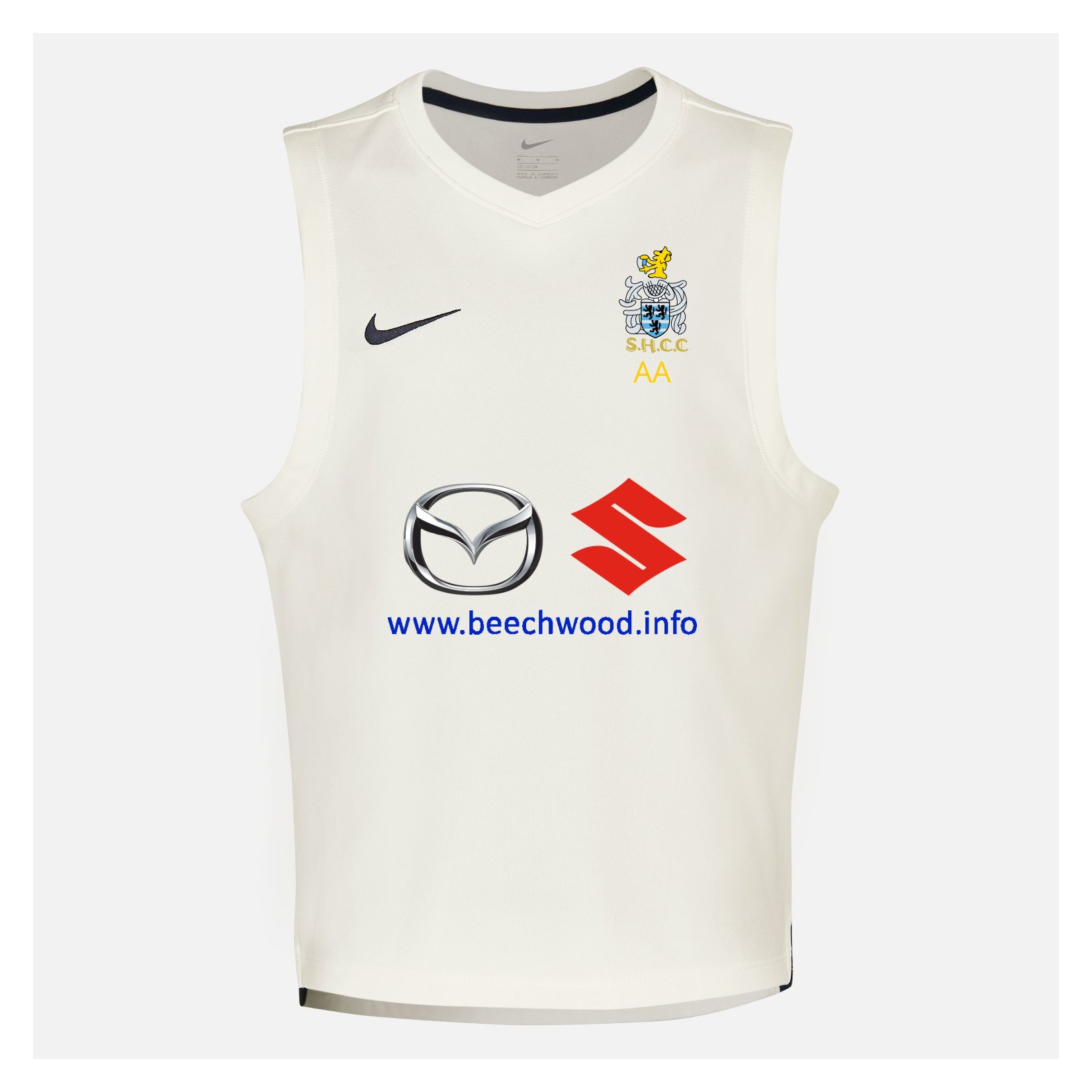 Zelus-Nike Cricket Sleeveless Thermal Top - Sail/Obsidian