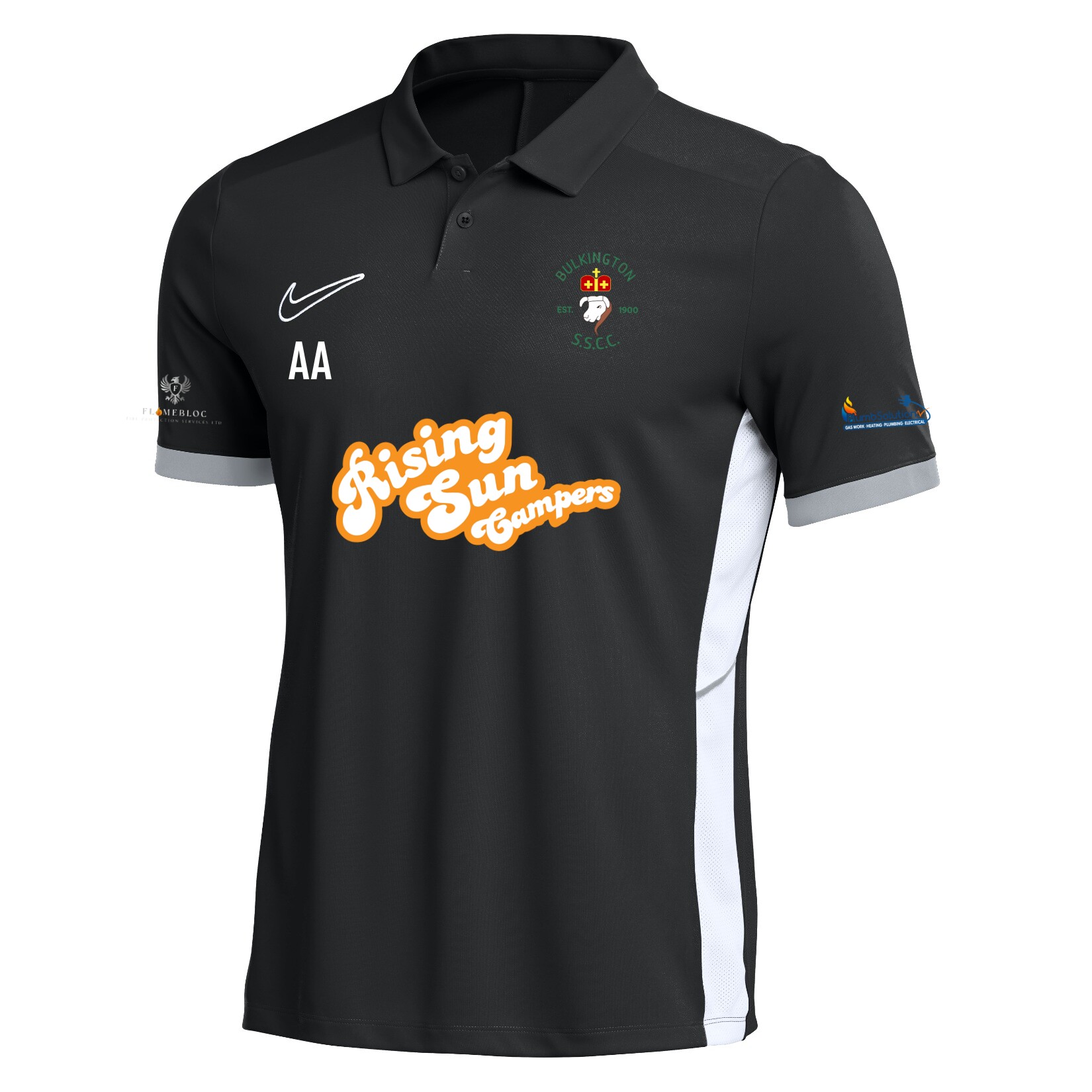 Nike Dri-FIT Academy 25 Polo - Black/White/White