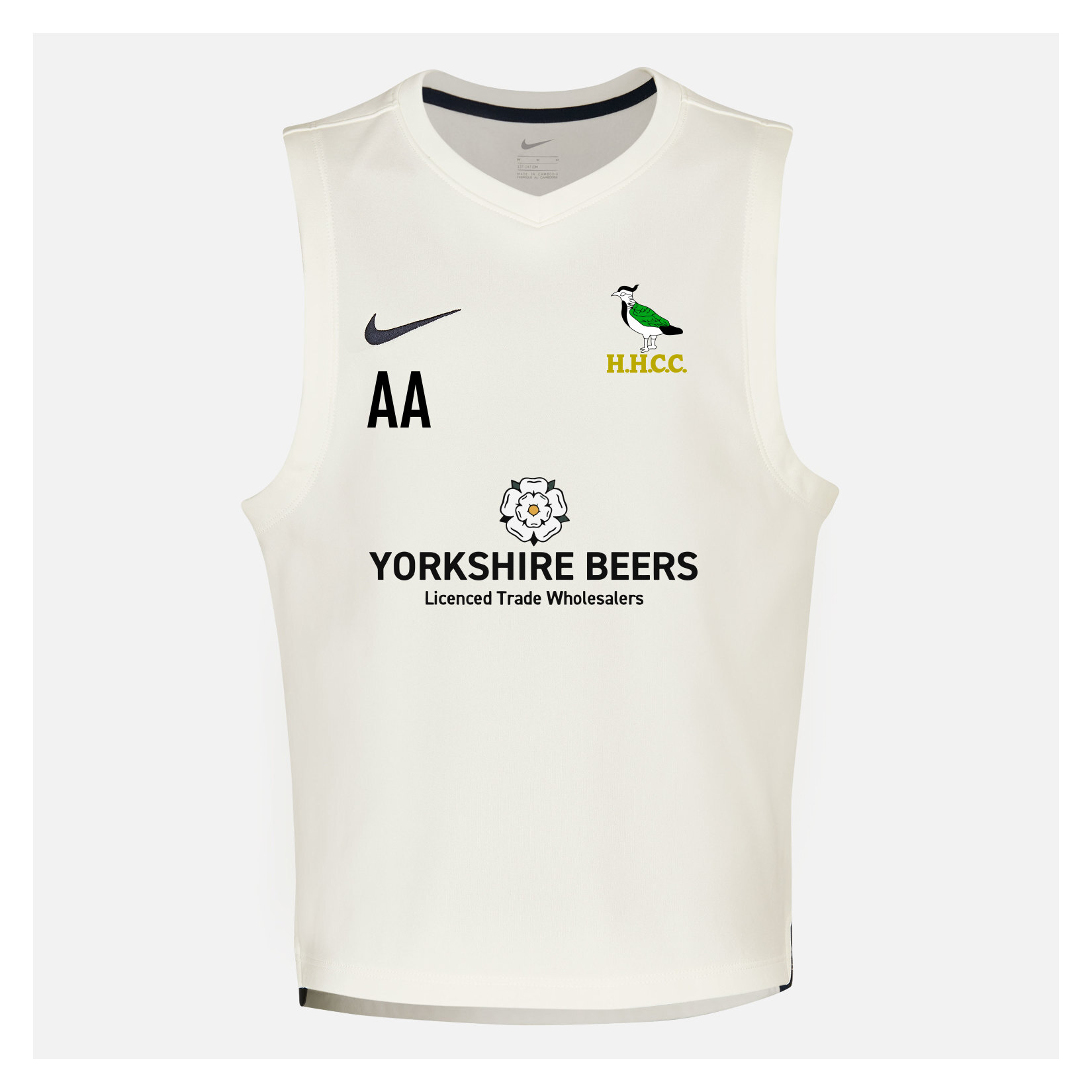 Zelus-Nike Cricket Sleeveless Thermal Top - Sail/Obsidian