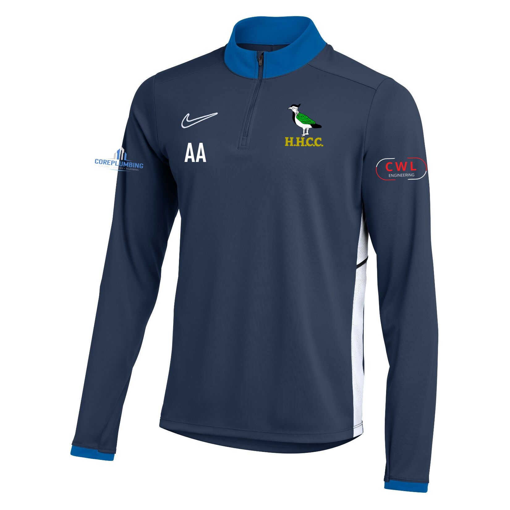 Nike Dri-FIT Academy 25 Drill Top - Obsidian/Royal Blue/White