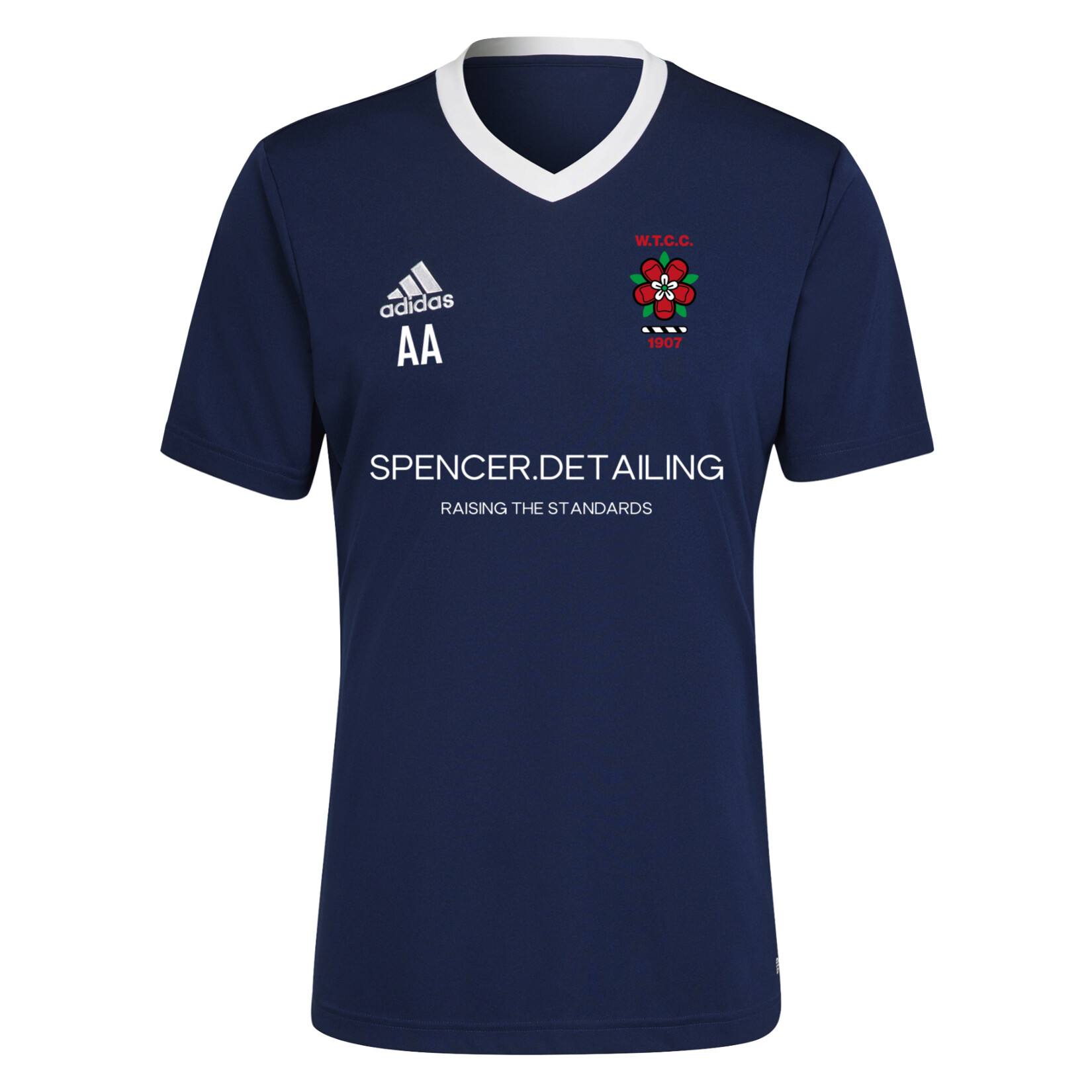 adidas Entrada 22 Short Sleeve Jersey - Team Navy Blue